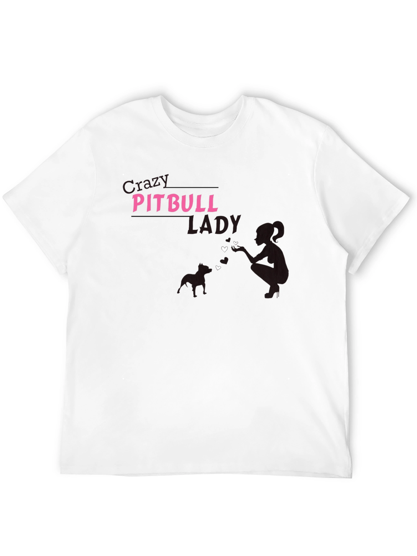 Pitbull Lady Graphic Tee - Black Unisex T-Shirt