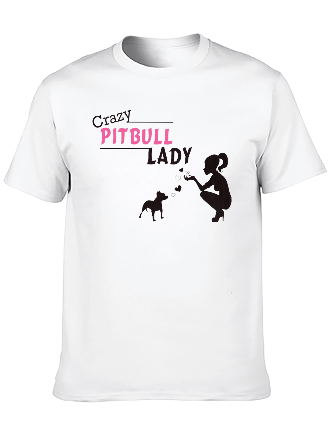 Pitbull Lady Graphic Tee - Black Unisex T-Shirt