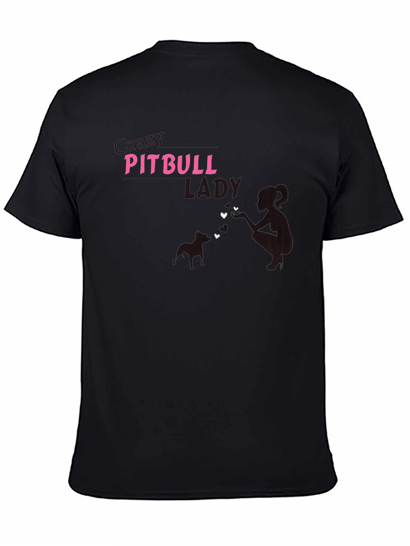 Pitbull Lady Graphic Tee - Black Unisex T-Shirt