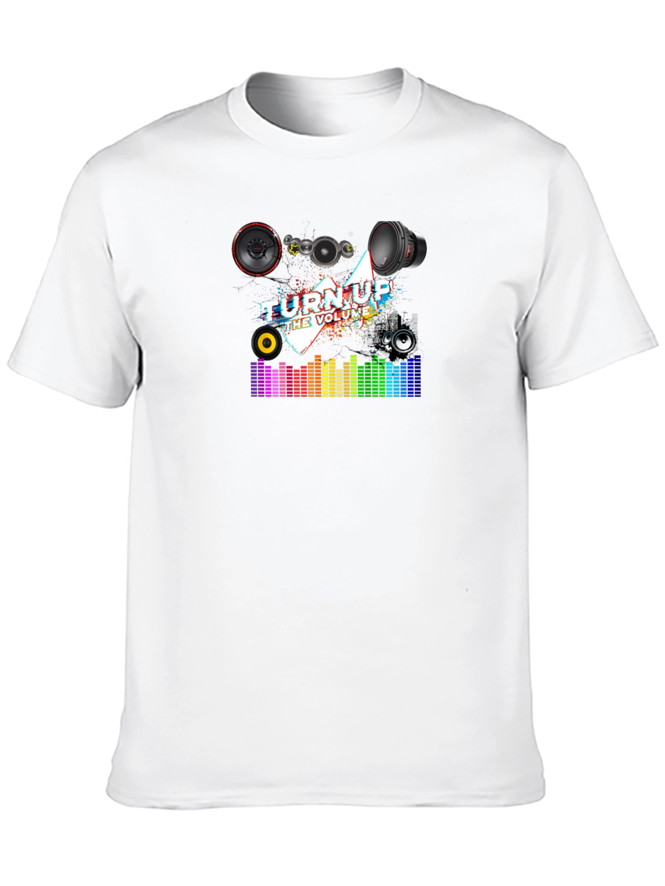 Turn Up the Volume Graphic Black T-Shirt