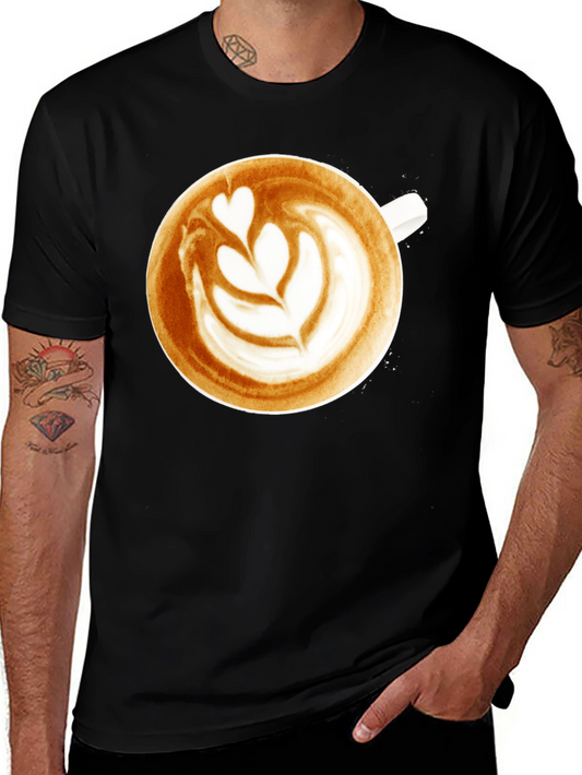 Latte Art Graphic Tee - Coffee Lovers T-Shirt