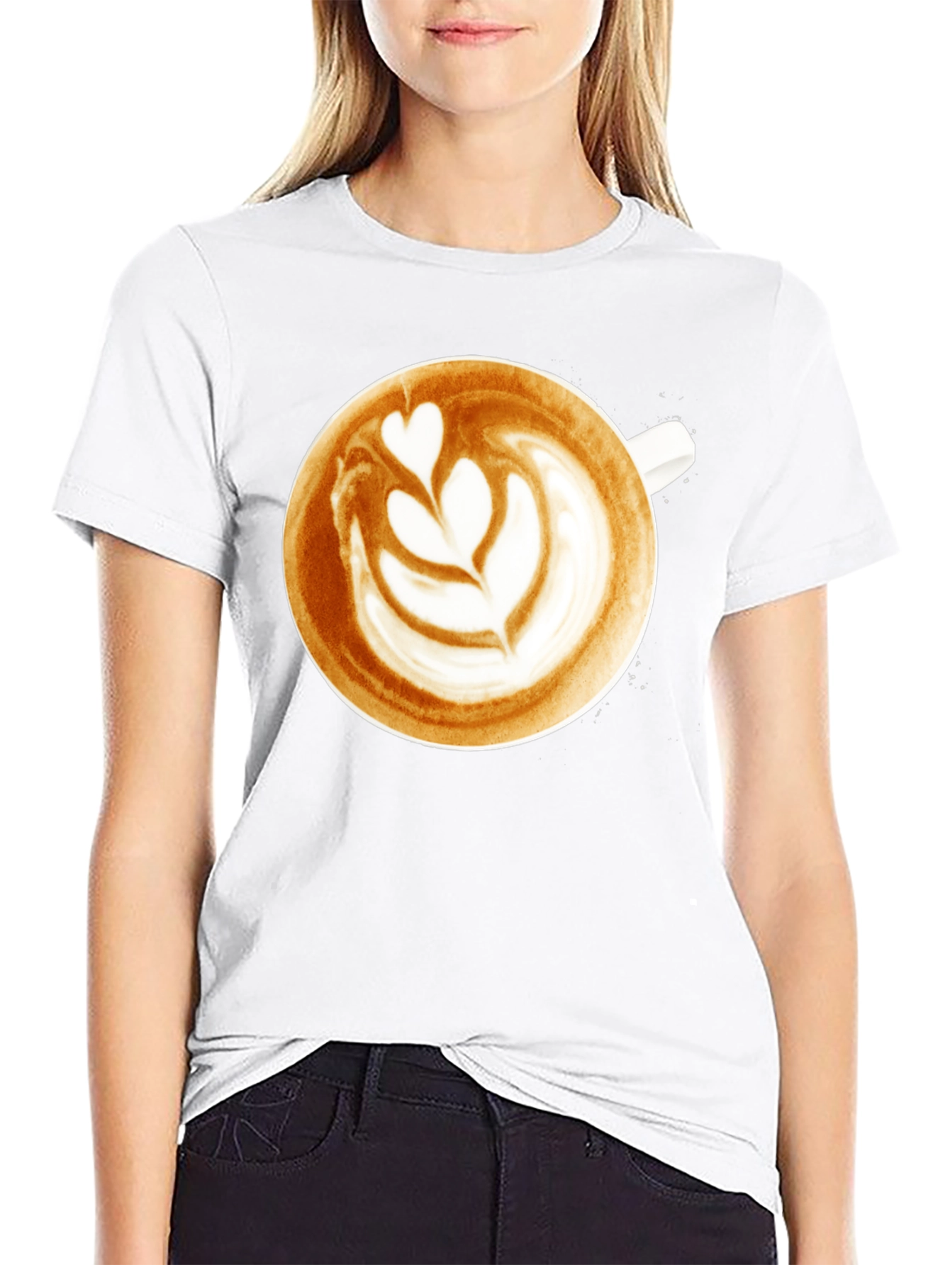 Latte Art Graphic Tee - Coffee Lovers T-Shirt