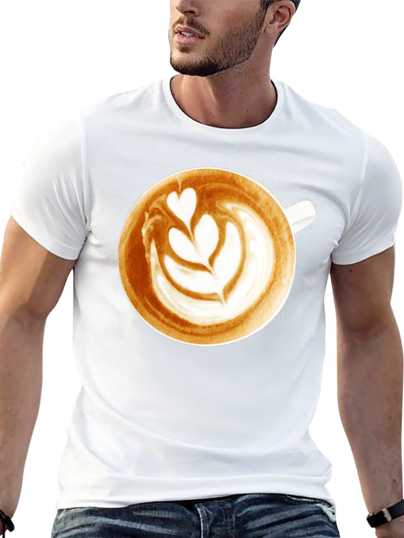 Latte Art Graphic Tee - Coffee Lovers T-Shirt