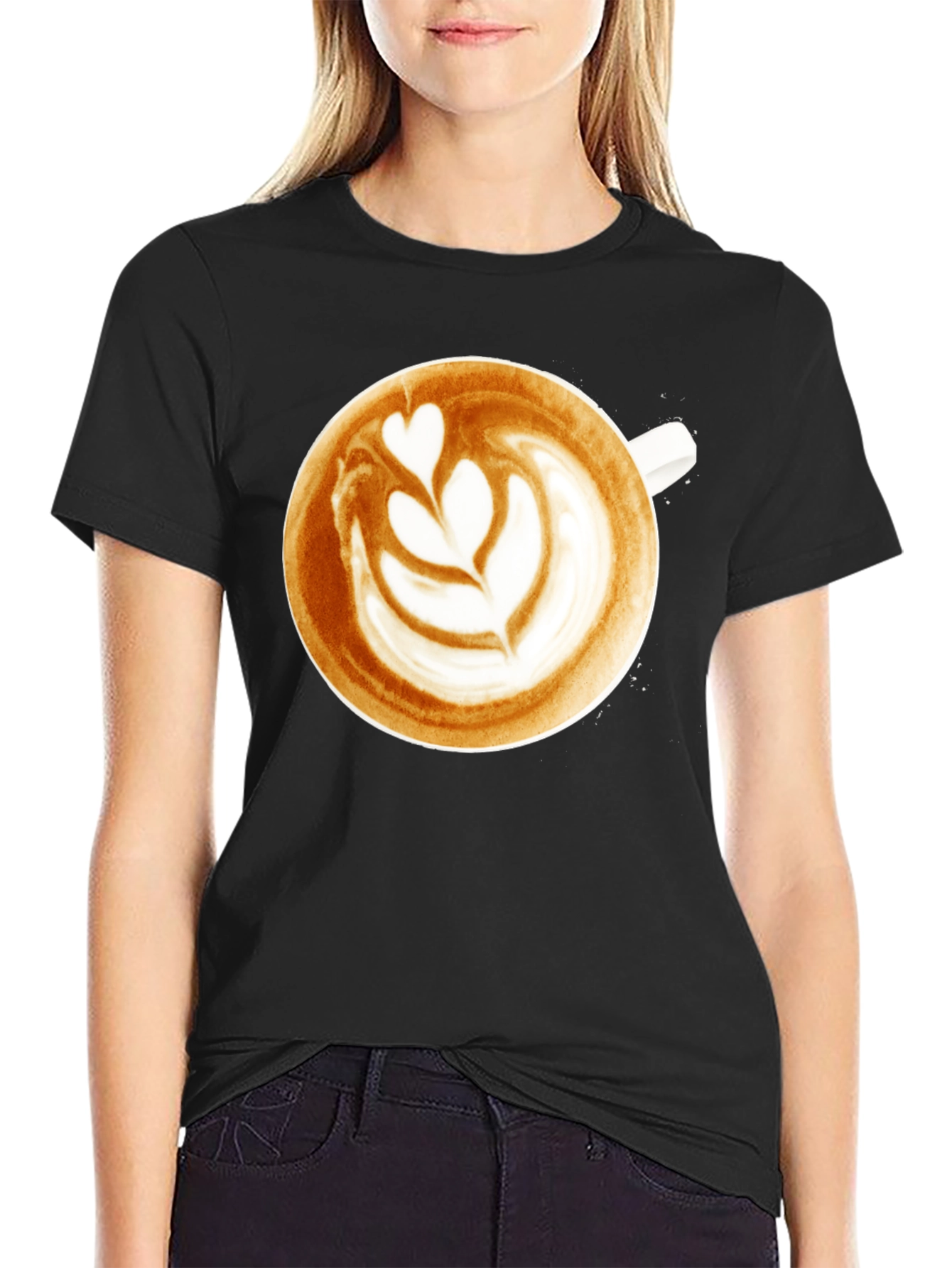 Latte Art Graphic Tee - Coffee Lovers T-Shirt