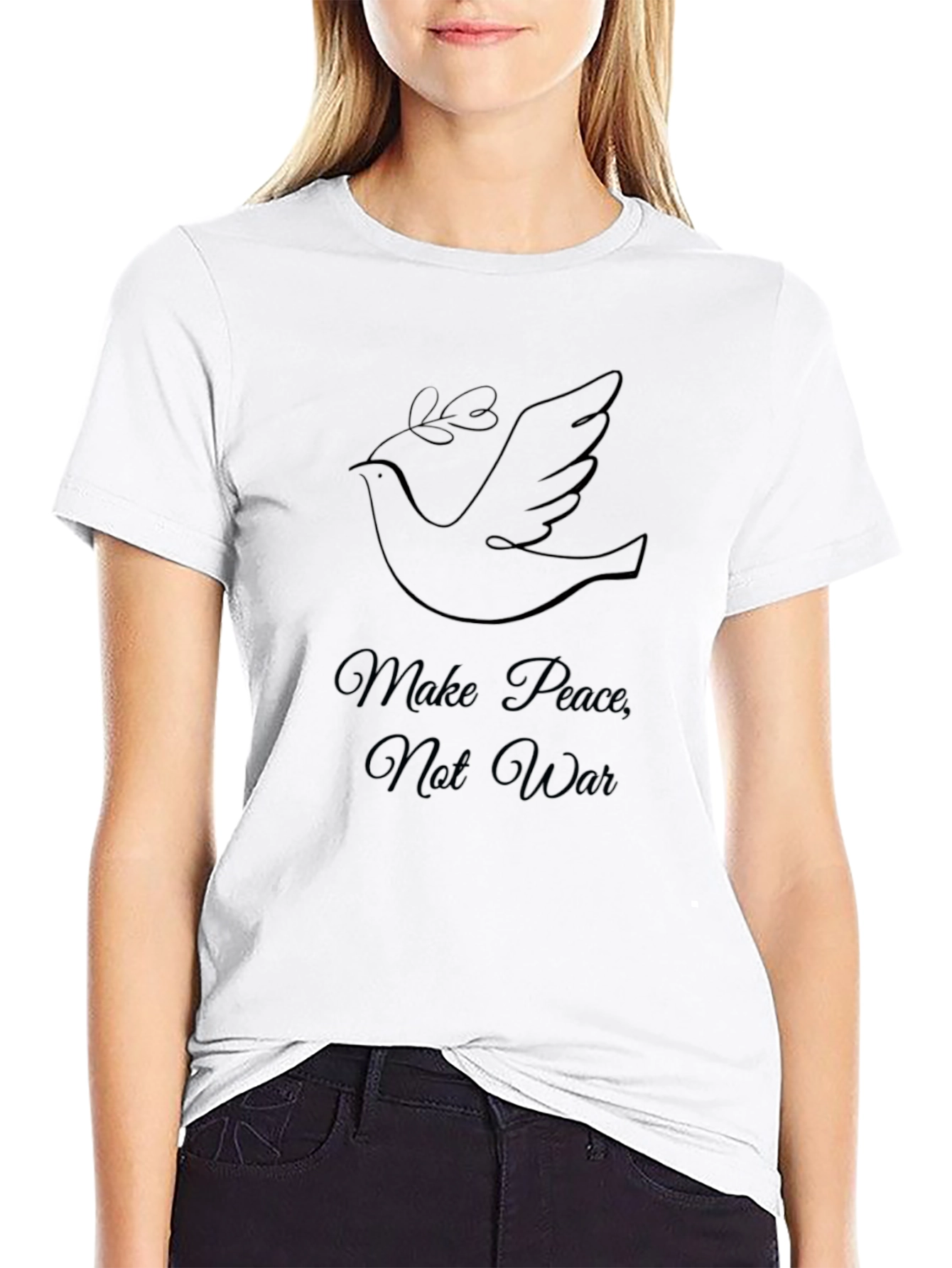 Make Peace Not War Dove Graphic Tee - Unisex