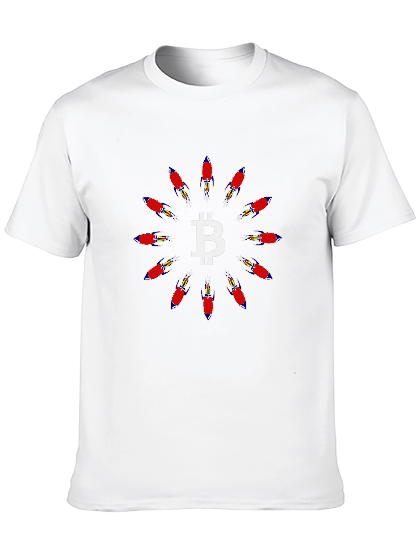 Bitcoin Rocket T-Shirt - Crypto Currency Graphic Tee