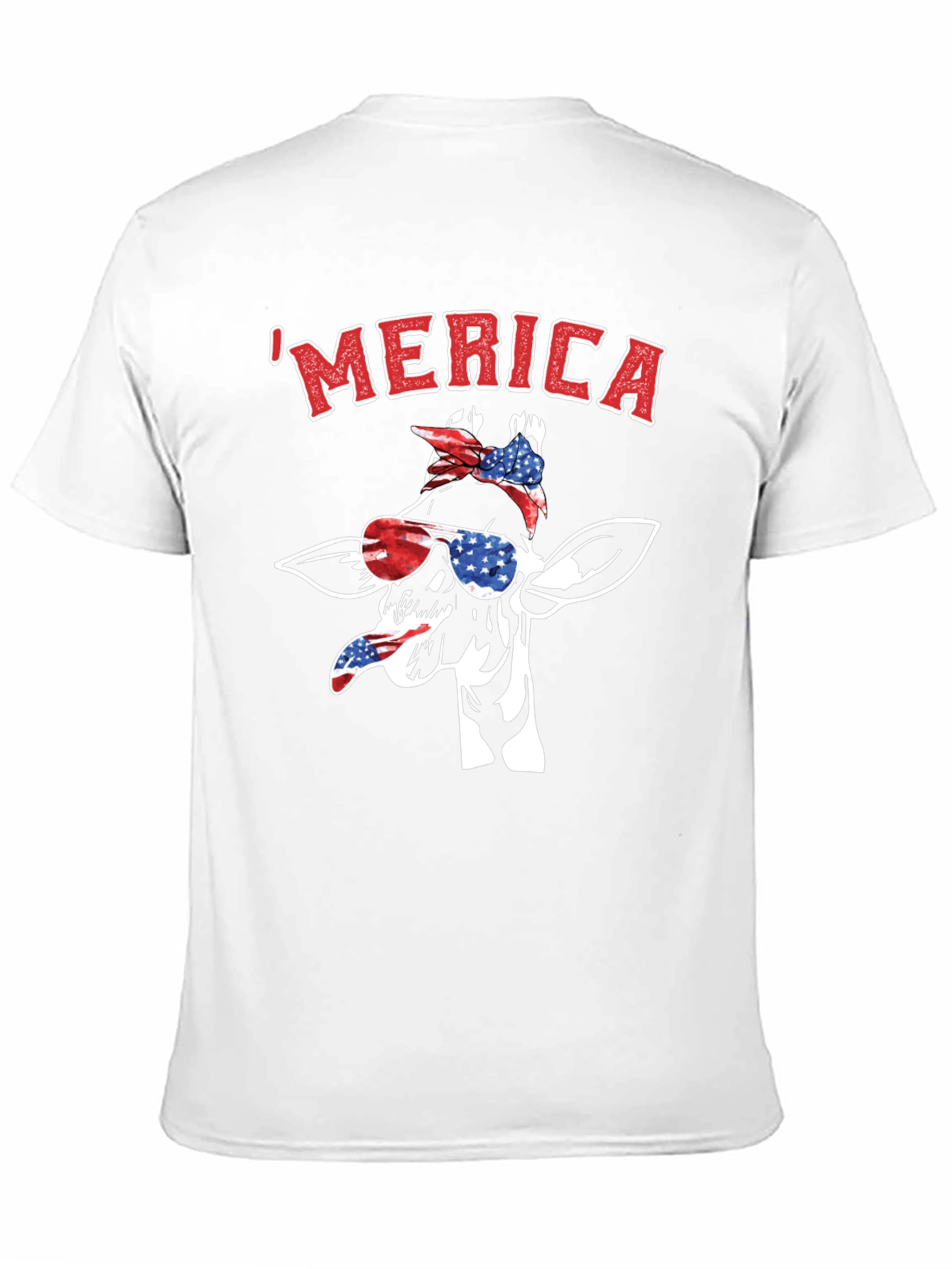 Patriotic Giraffe Merica T-Shirt