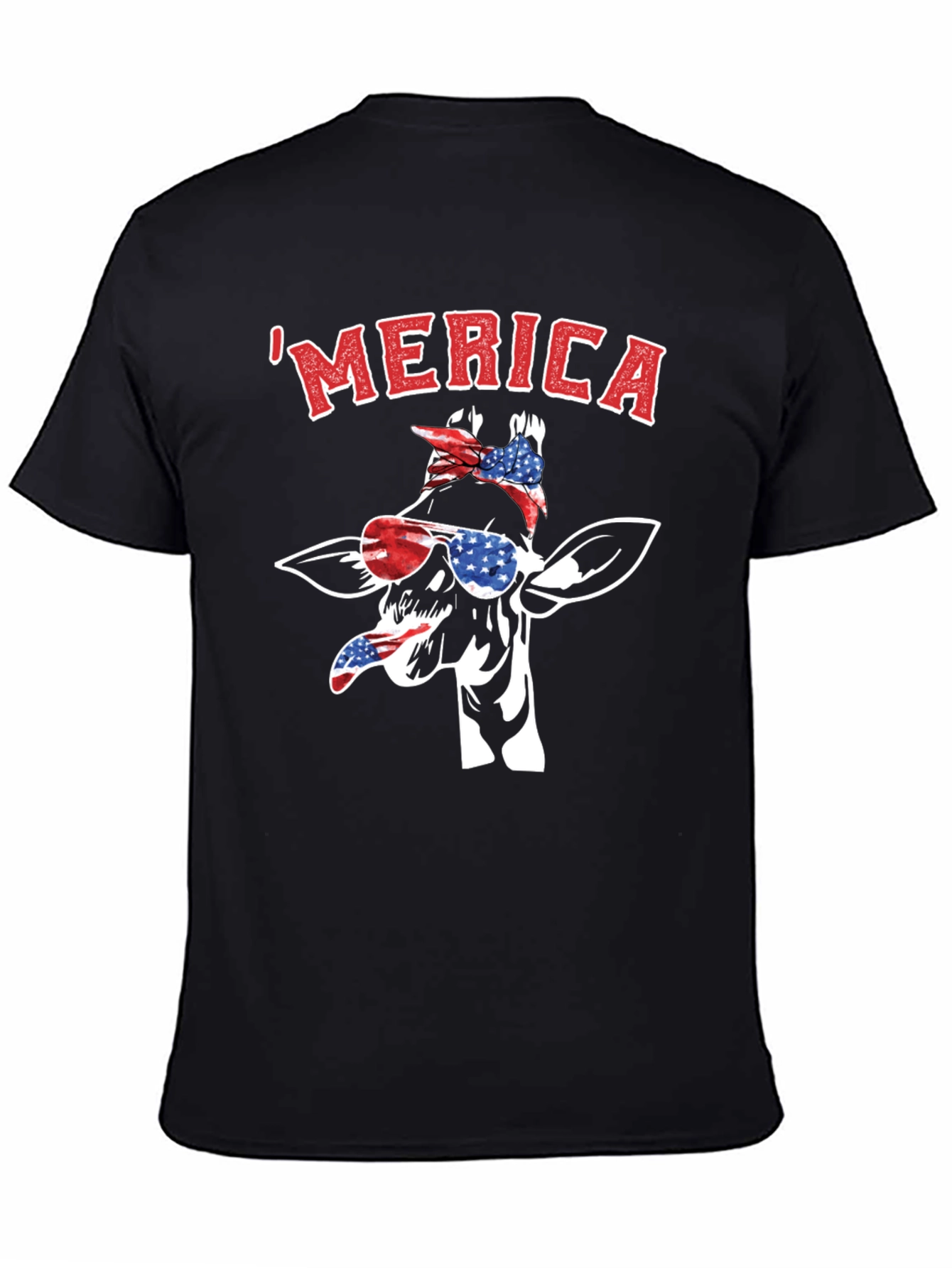 Patriotic Giraffe Merica T-Shirt