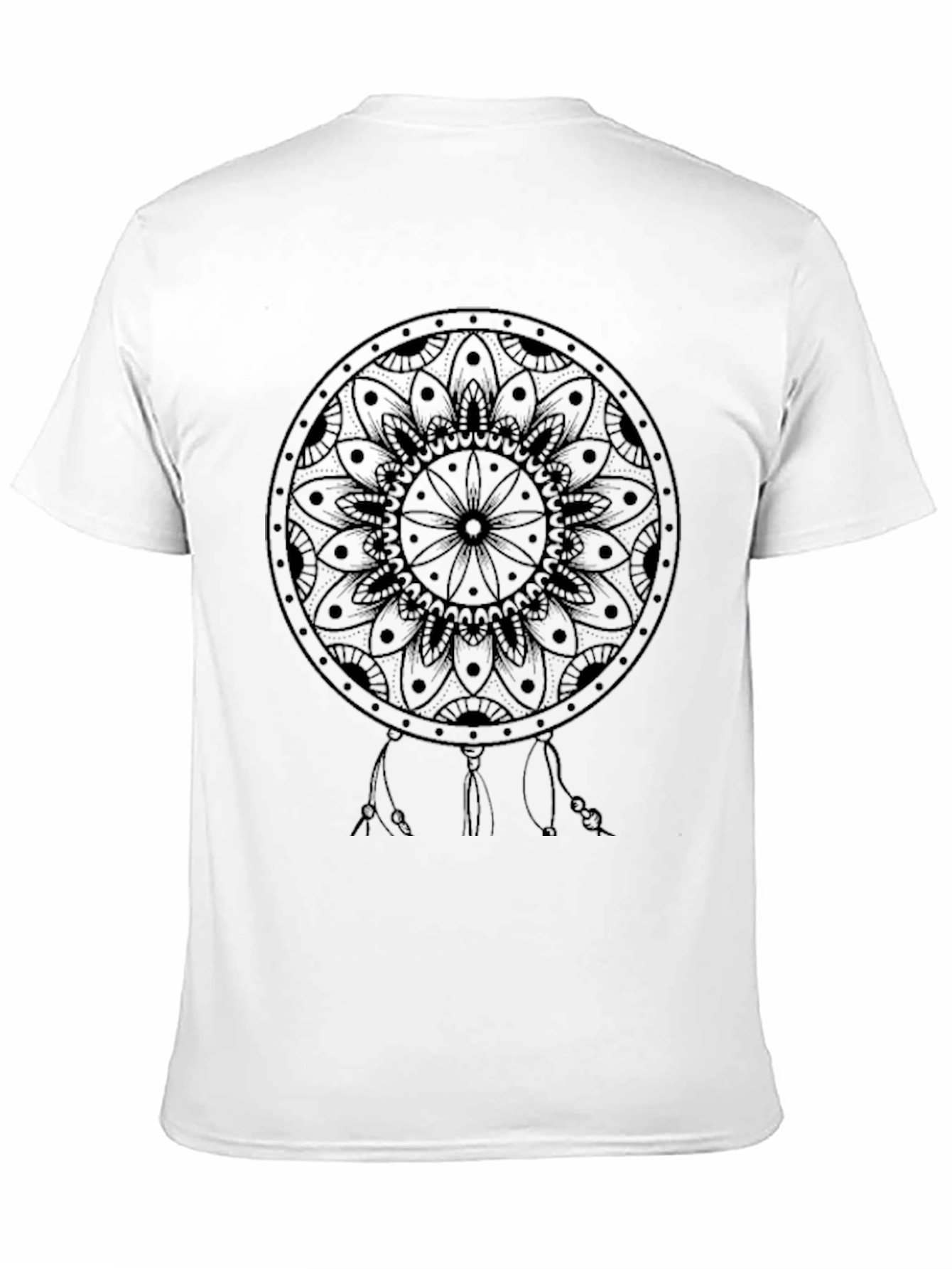 Dreamcatcher Mandala Print Black T-Shirt
