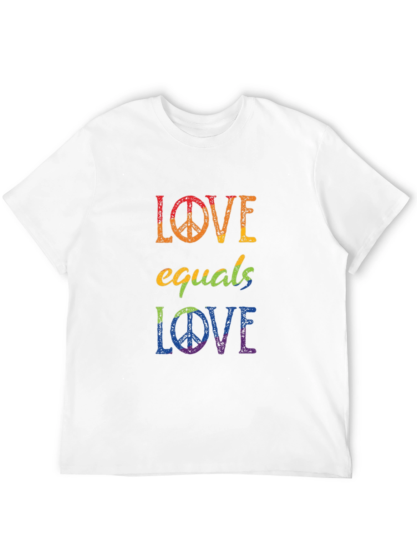 Love Equals Love Rainbow Graphic T-Shirt