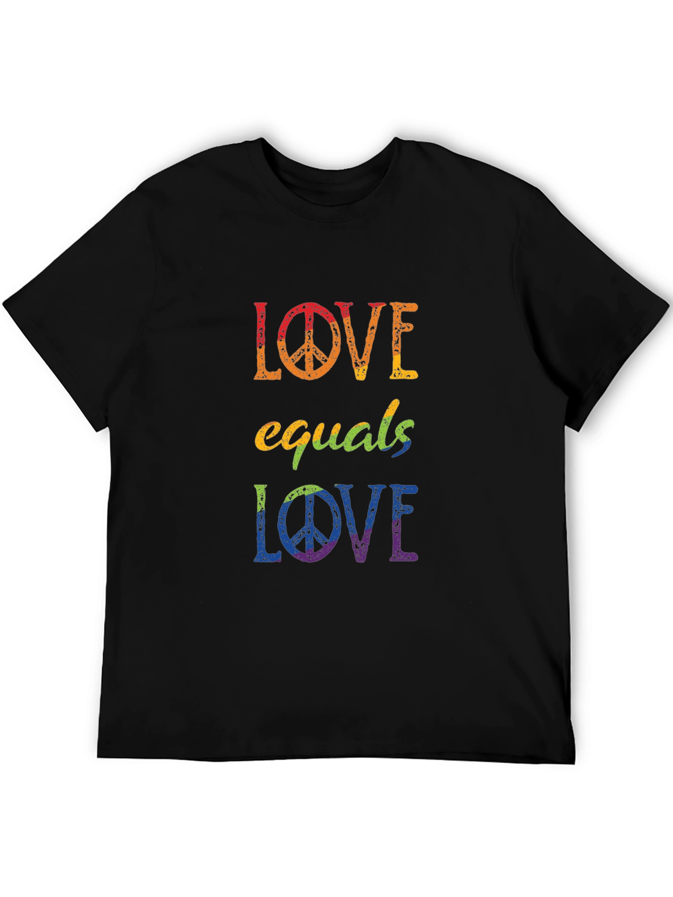 Love Equals Love Rainbow Graphic T-Shirt