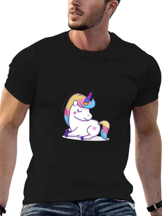 Unicorn Graphic Black T-Shirt