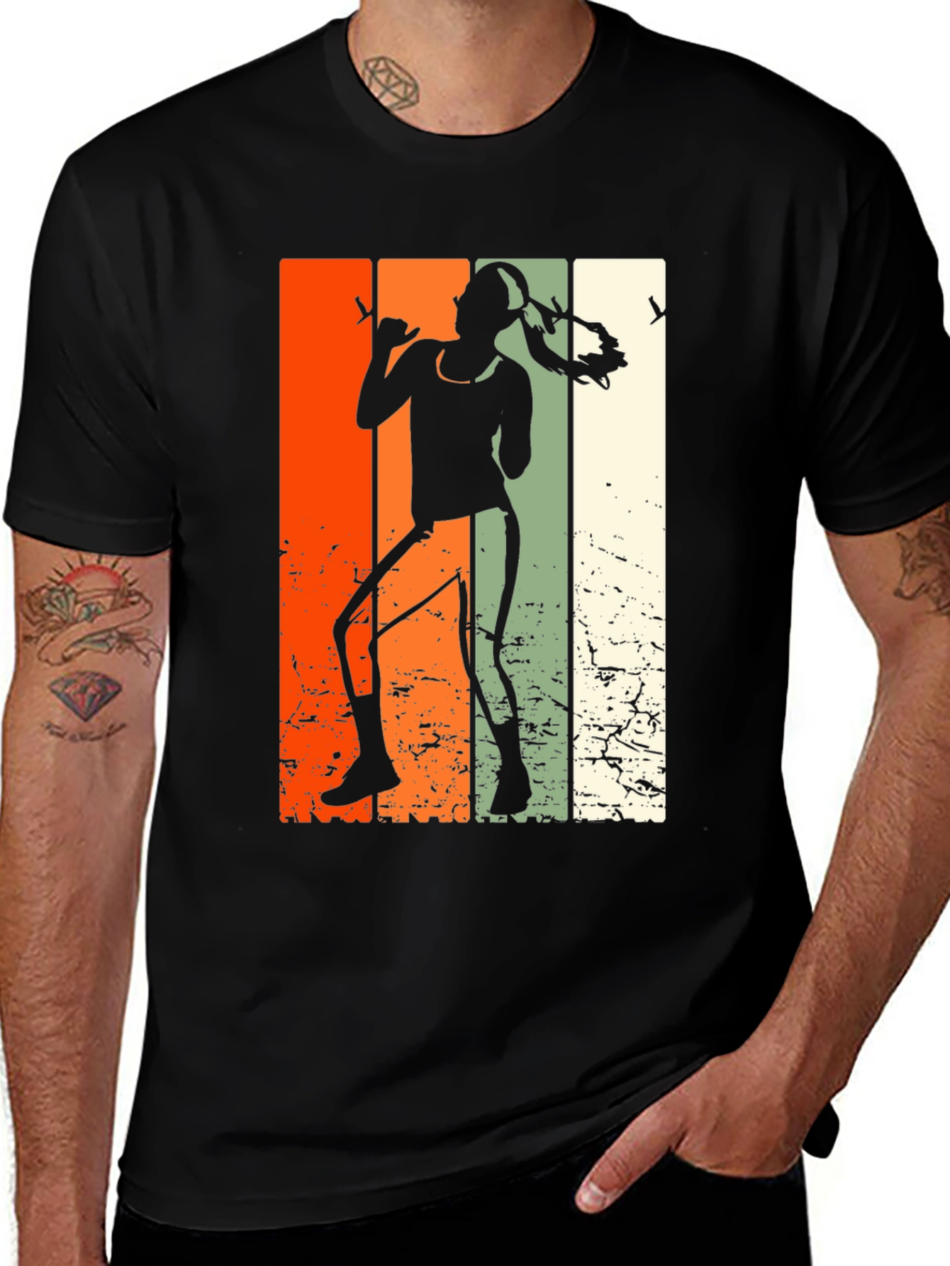 Retro Tennis Player T-Shirt