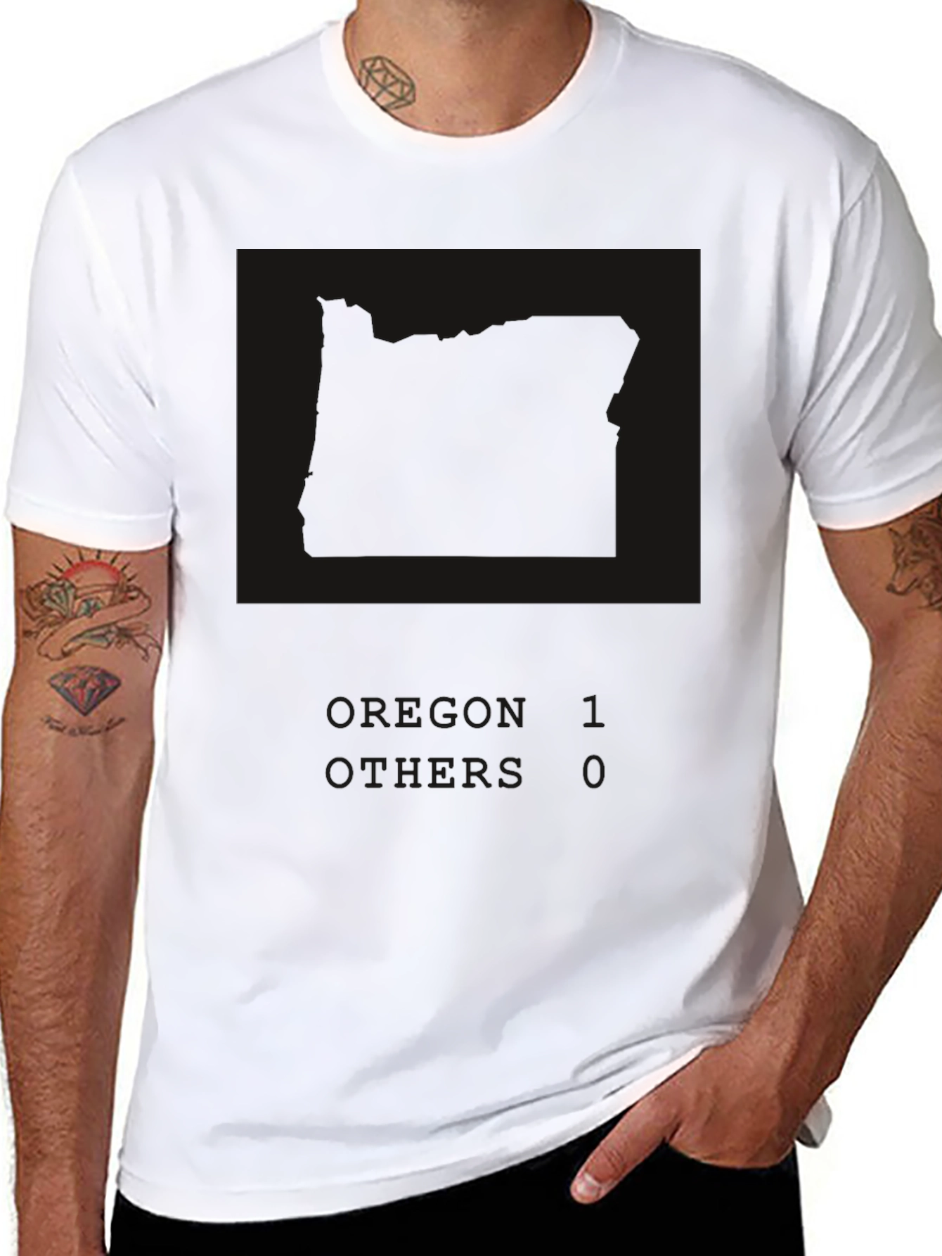 Oregon 1 Others 0 Black Graphic Tee