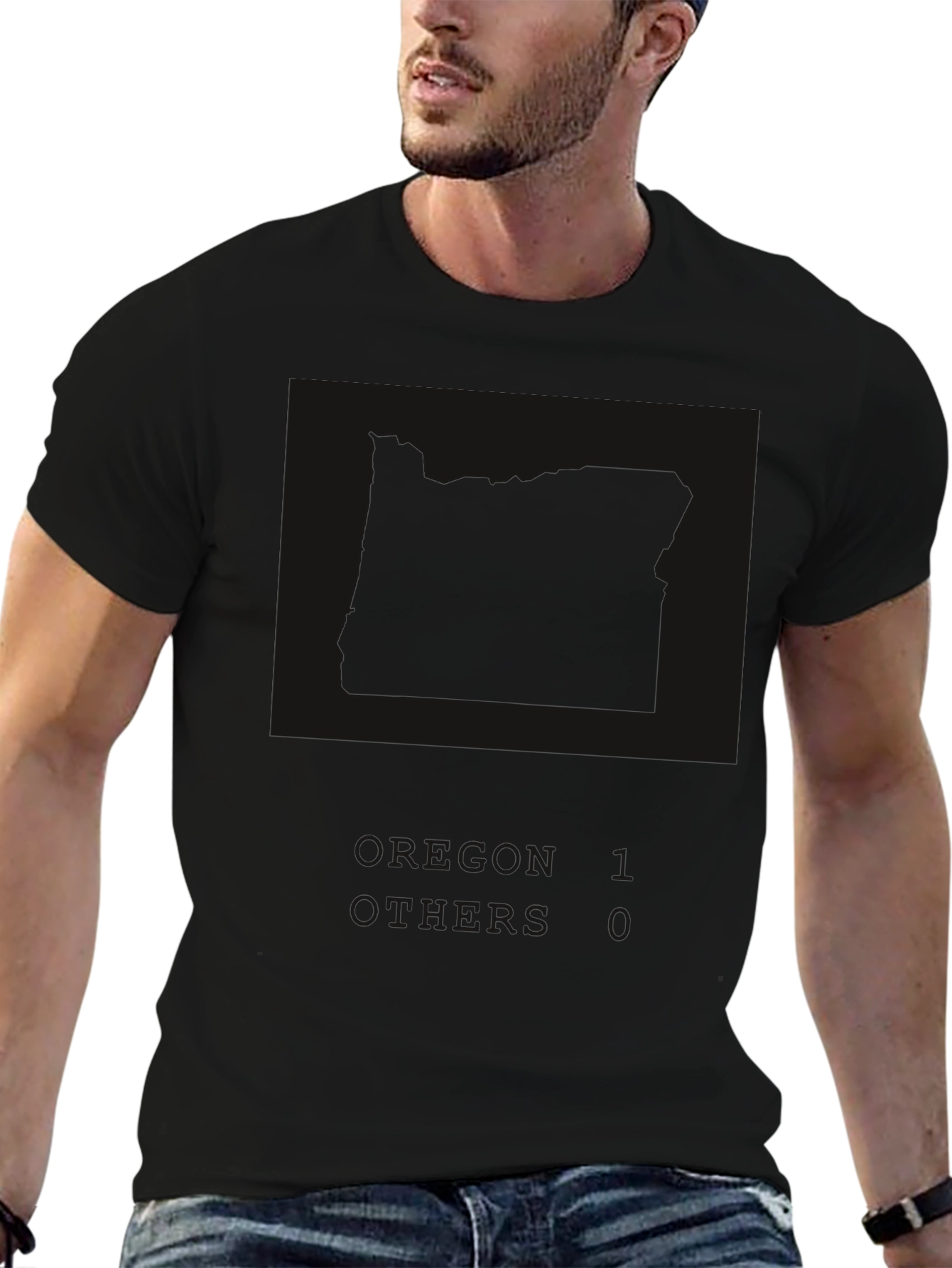 Oregon 1 Others 0 Black Graphic Tee