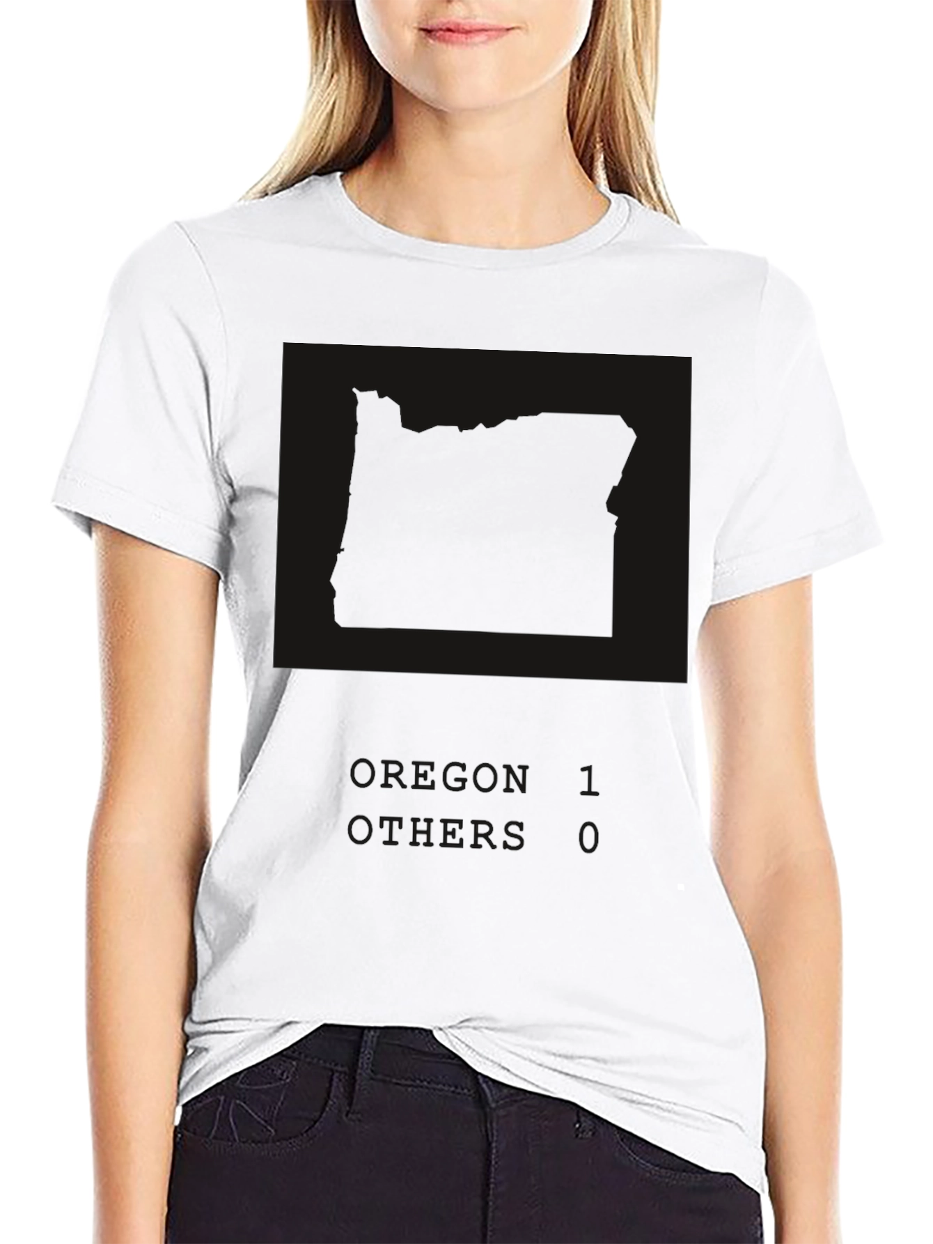 Oregon 1 Others 0 Black Graphic Tee