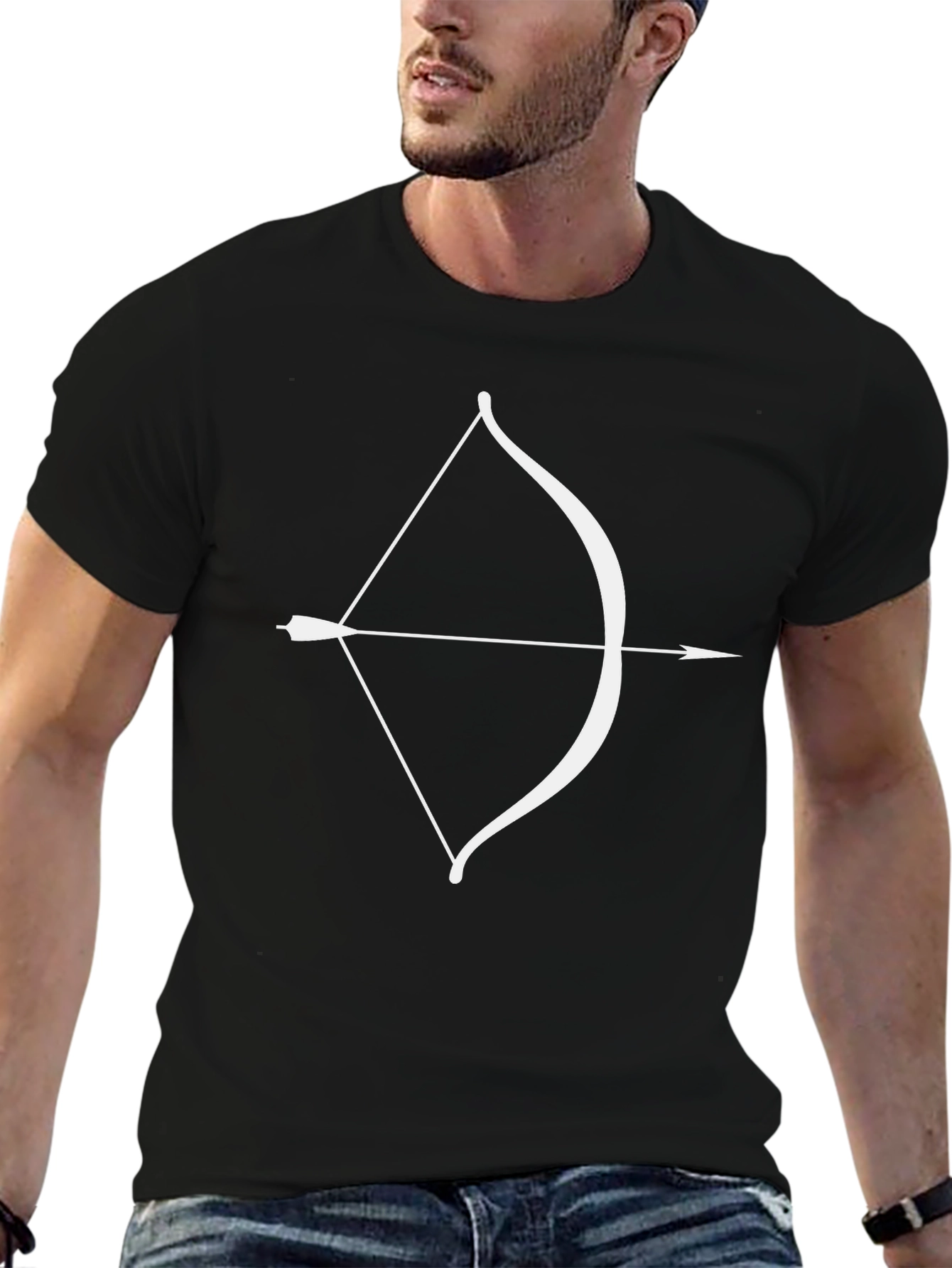 Archers Tee: Bow & Arrow Graphic Black T-Shirt