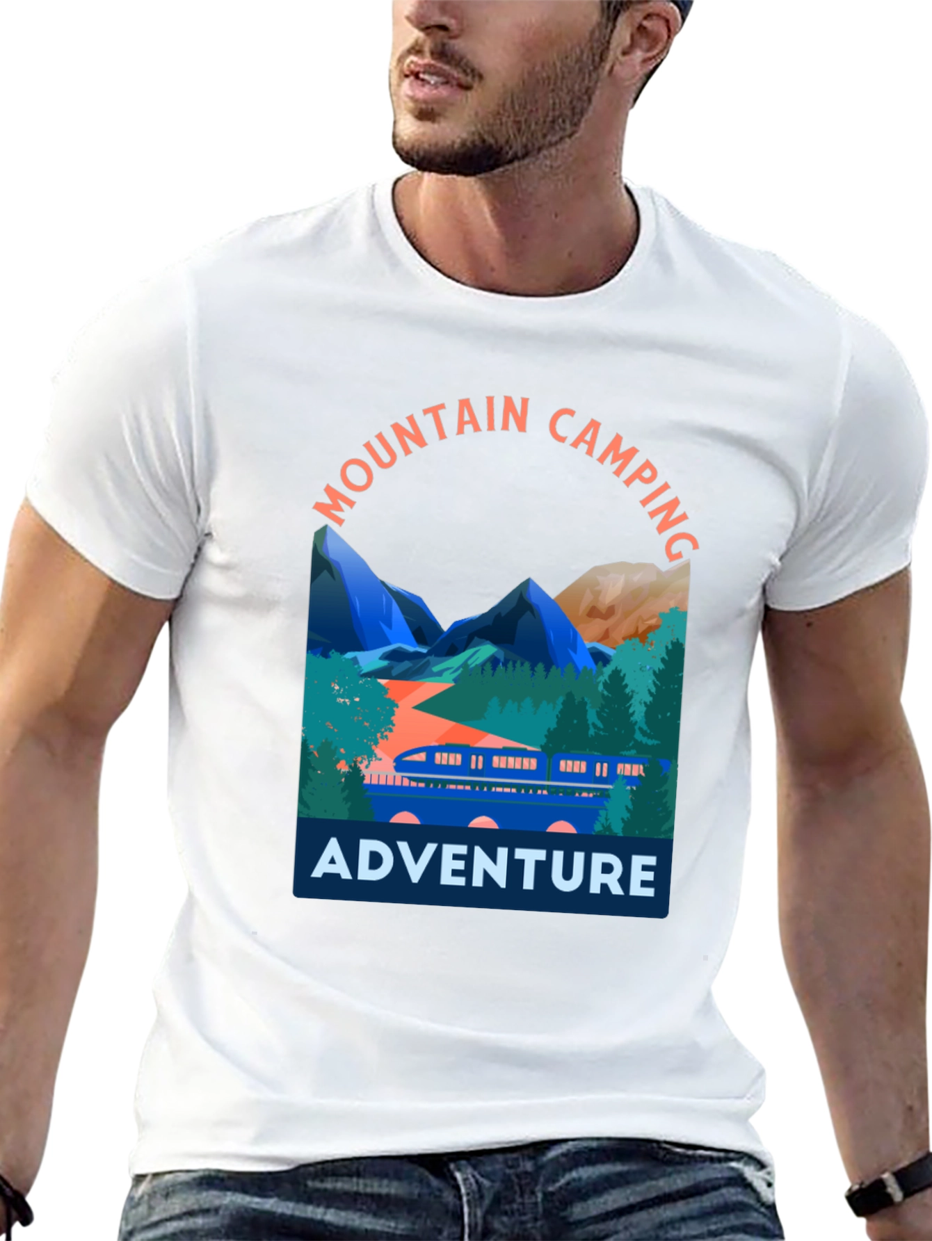 Mountain Camping Adventure Graphic T-Shirt