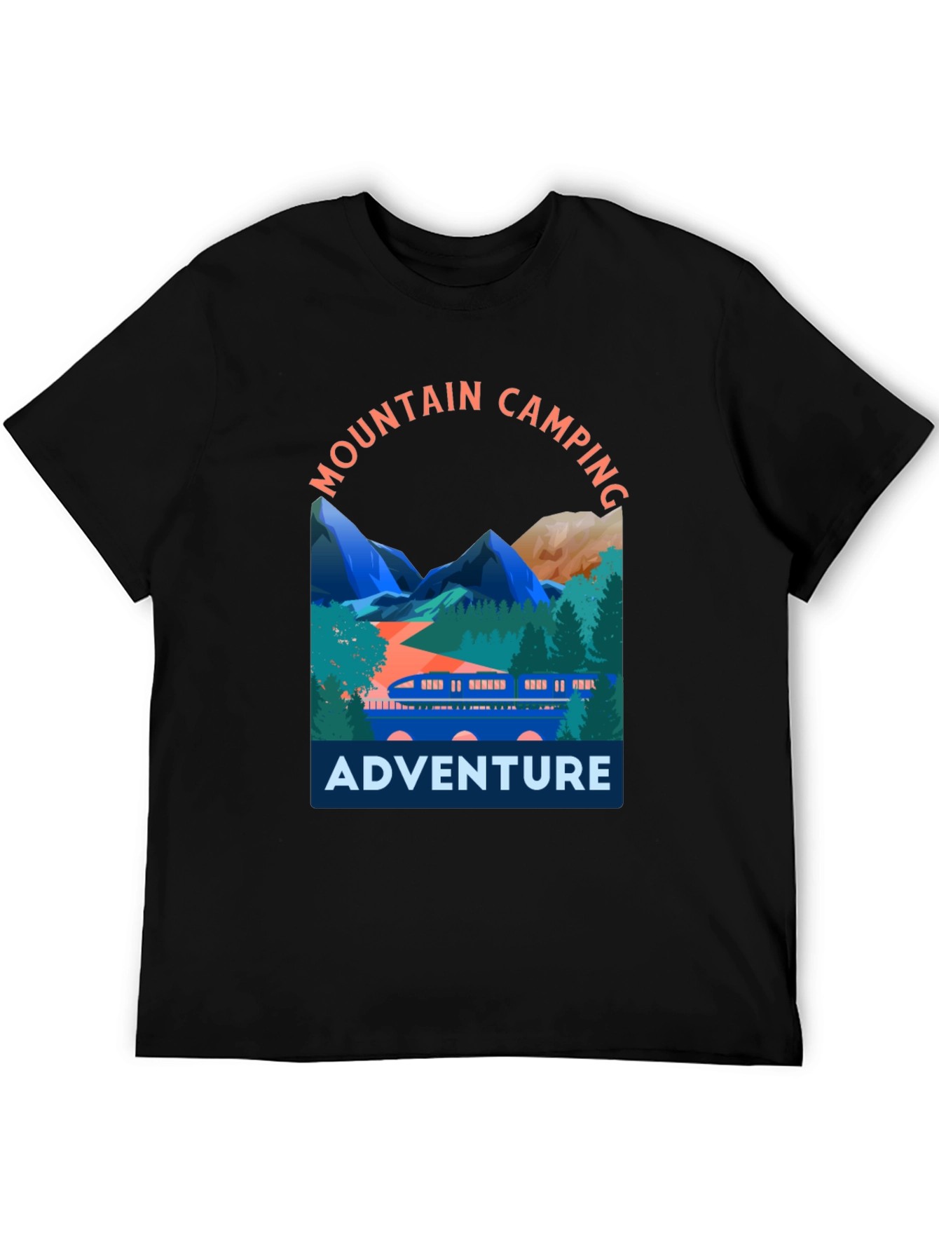 Mountain Camping Adventure Graphic T-Shirt