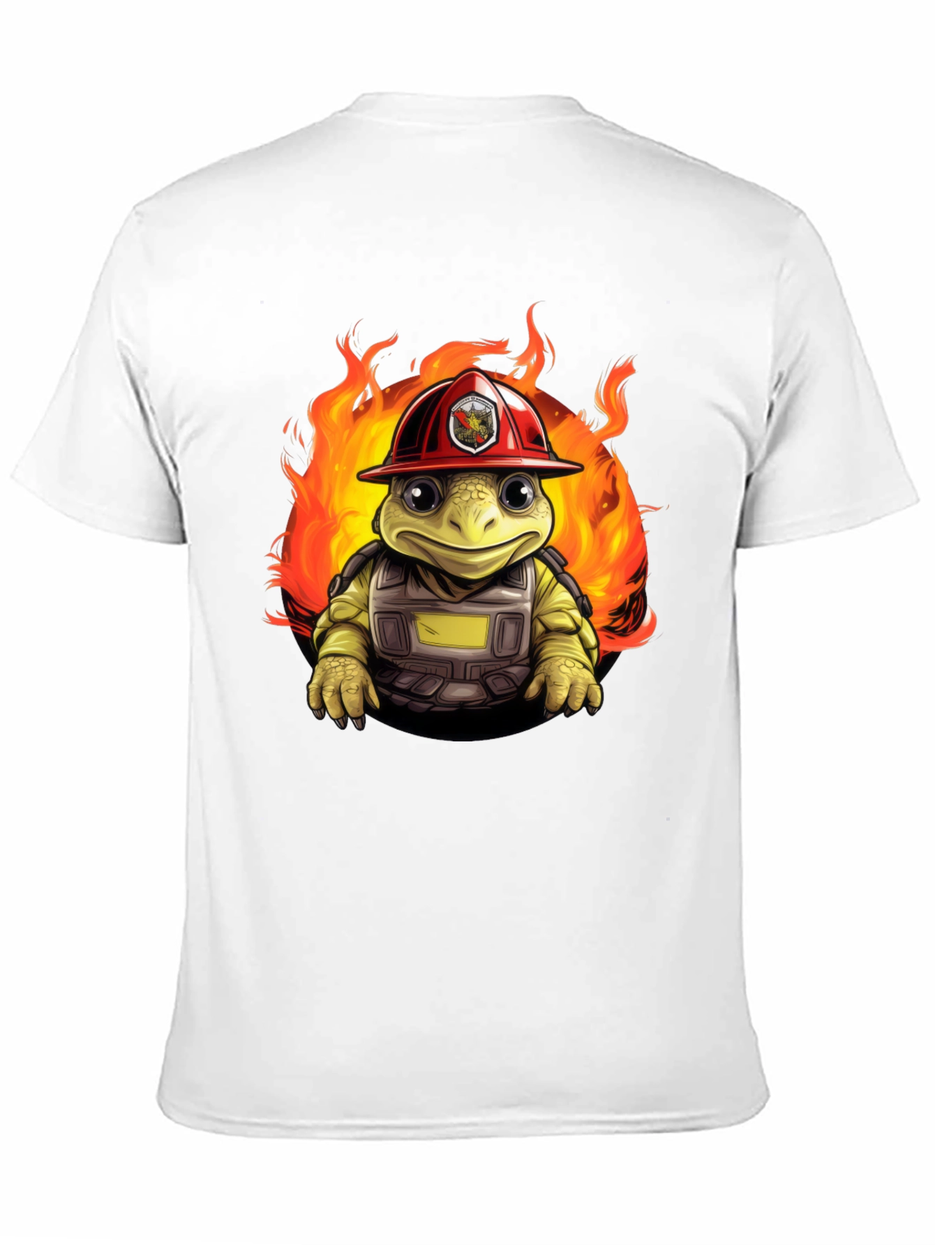 Firefighter Turtle Graphic T-Shirt