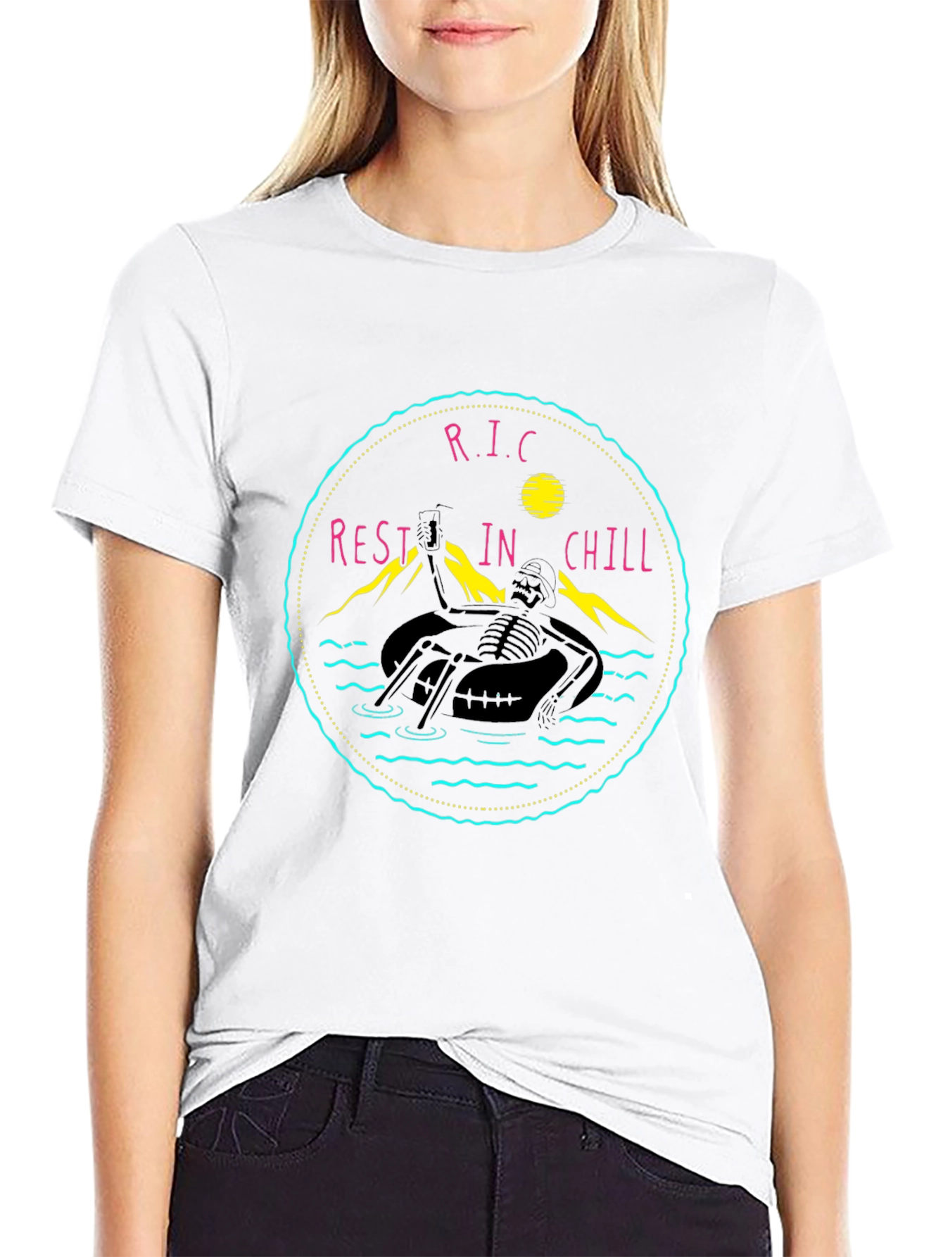 Rest In Chill Skeleton Graphic Tee