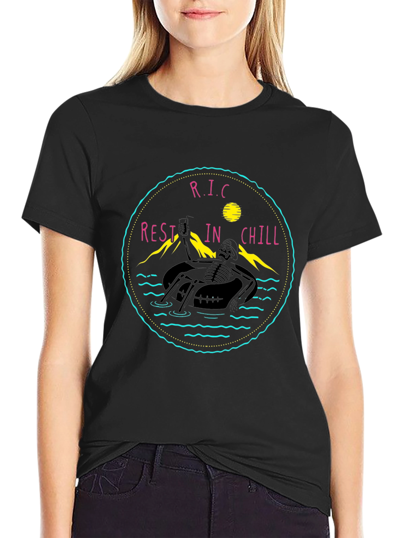 Rest In Chill Skeleton Graphic Tee