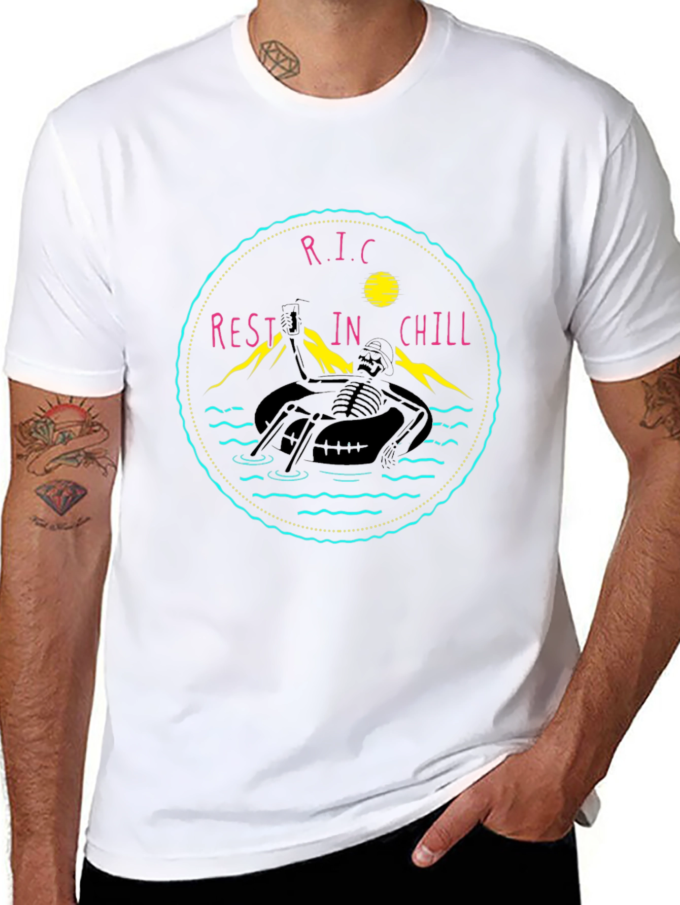 Rest In Chill Skeleton Graphic Tee