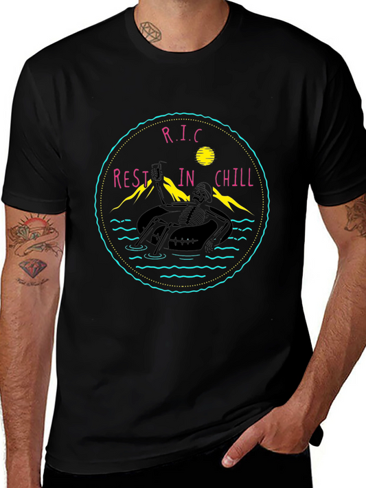 Rest In Chill Skeleton Graphic Tee