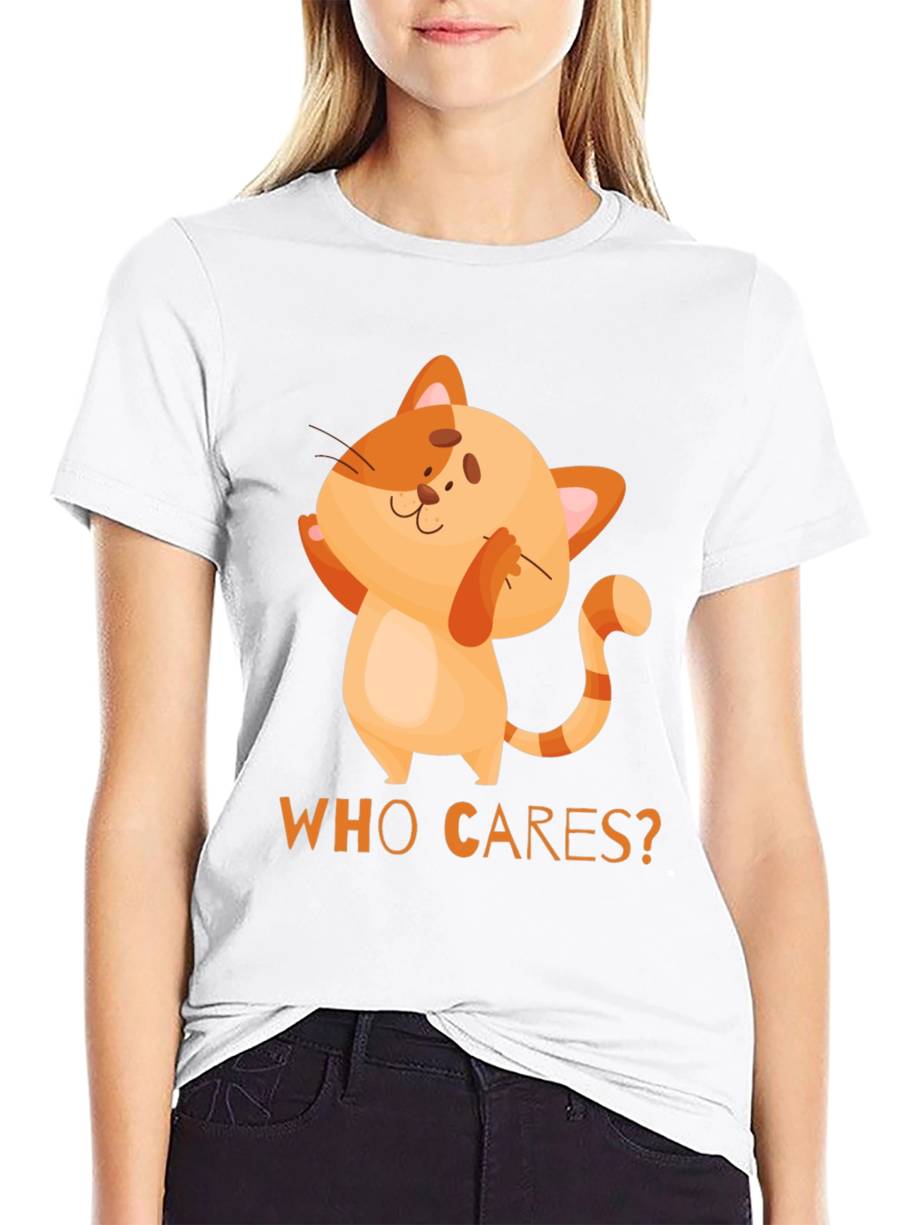 Funny Cat T-Shirt - Who Cares Tee
