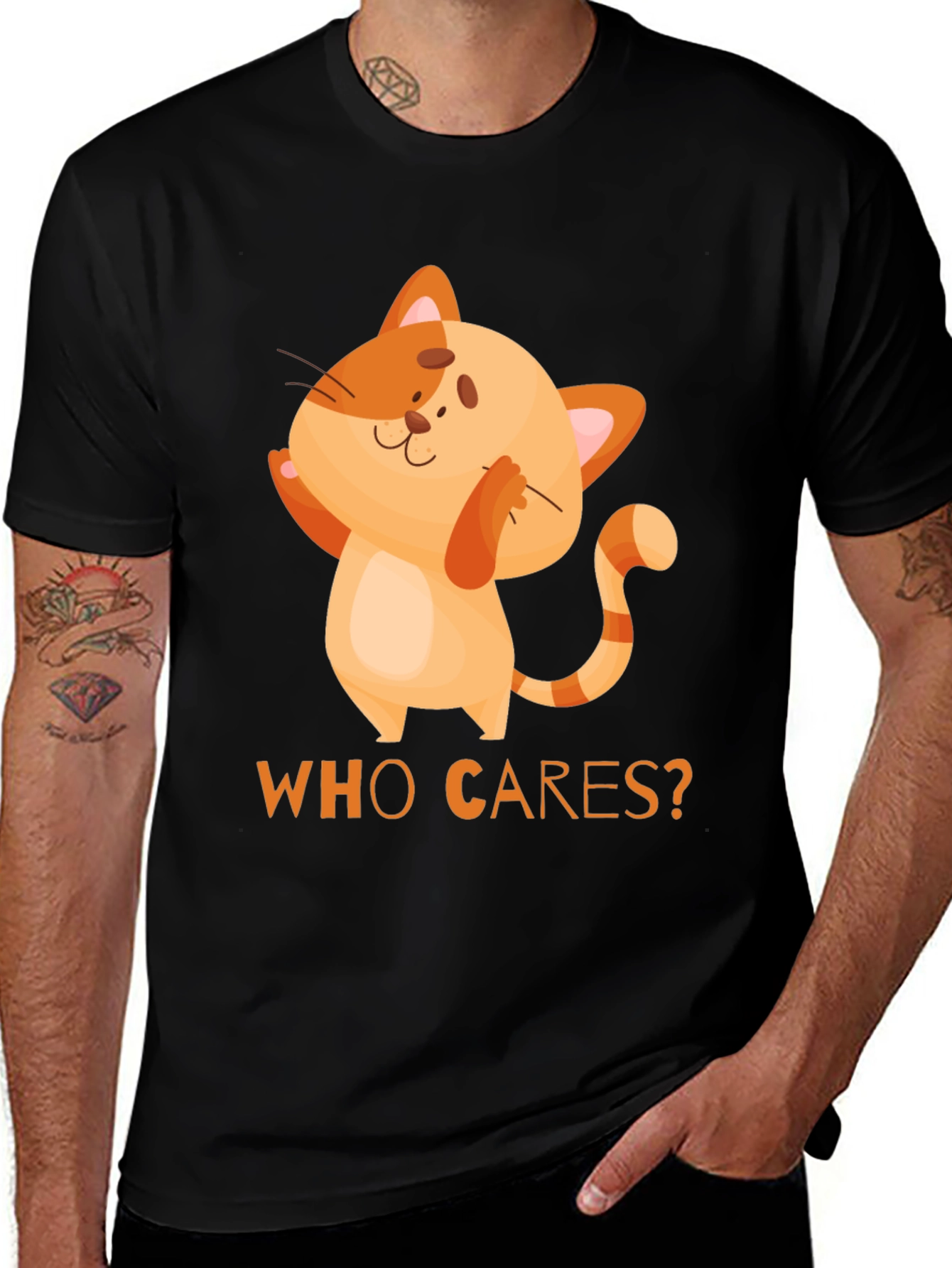 Funny Cat T-Shirt - Who Cares Tee