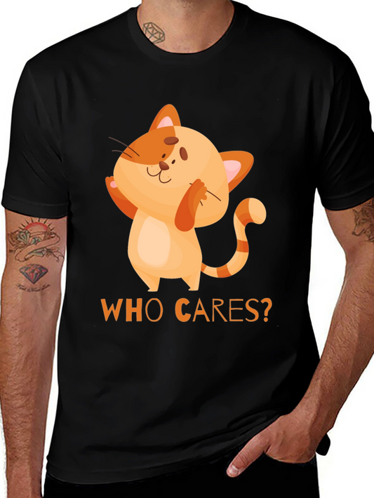 Funny Cat T-Shirt - Who Cares Tee