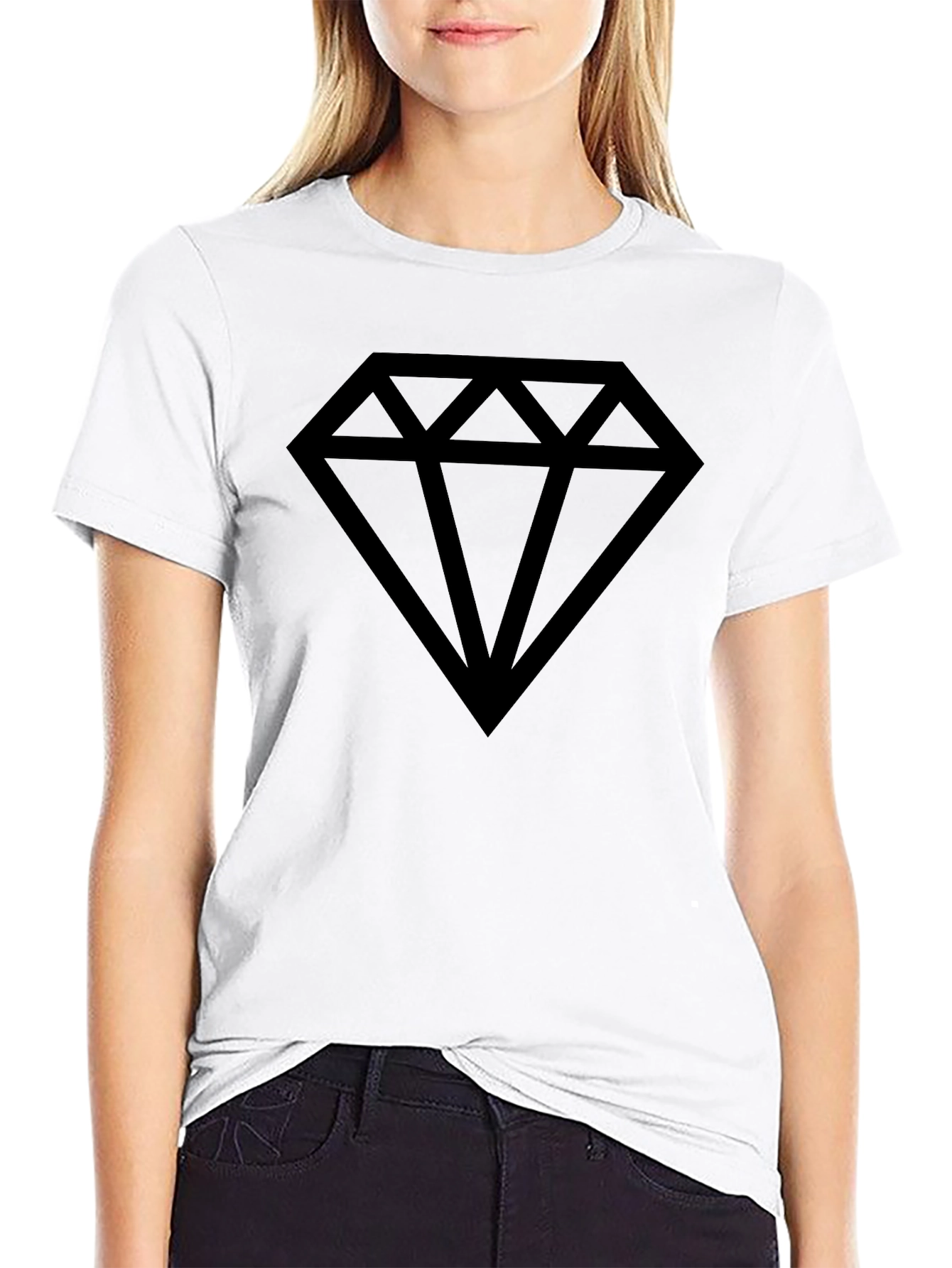 Diamond Graphic T-Shirt - Mens Black Tee