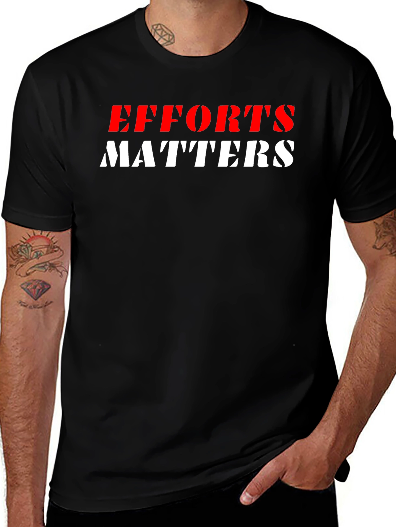Efforts Matters Graphic Tee - Black Unisex T-Shirt