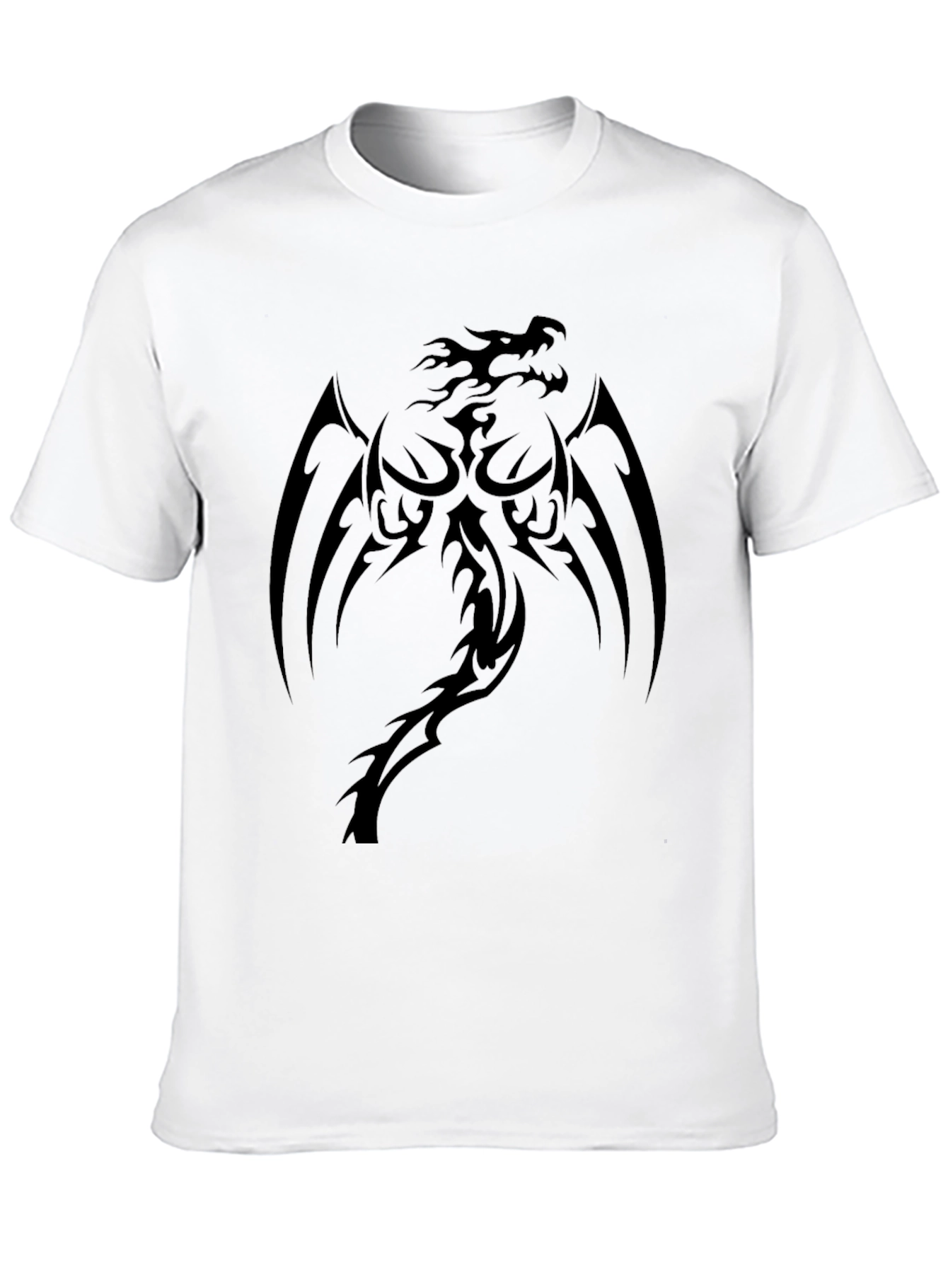 Mens Black Dragon Graphic T-Shirt