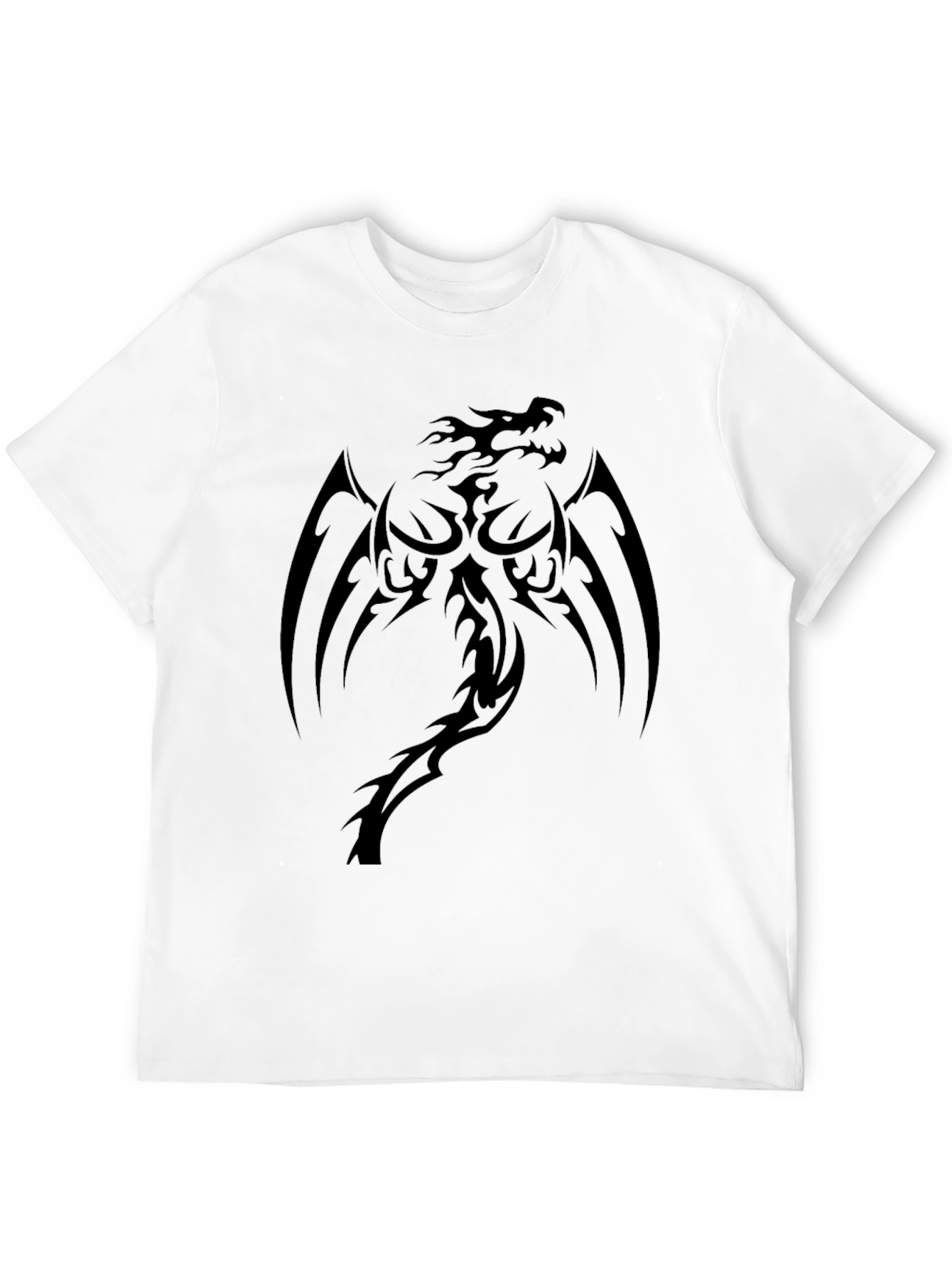 Mens Black Dragon Graphic T-Shirt