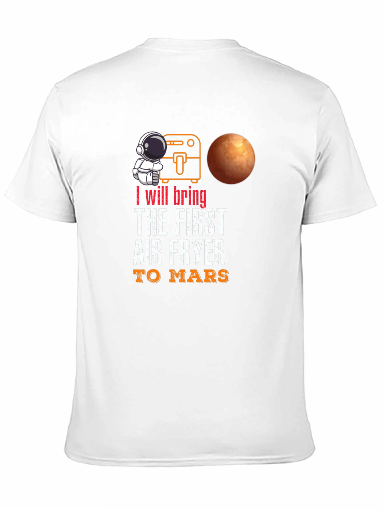 First Air Fryer to Mars Black T-Shirt