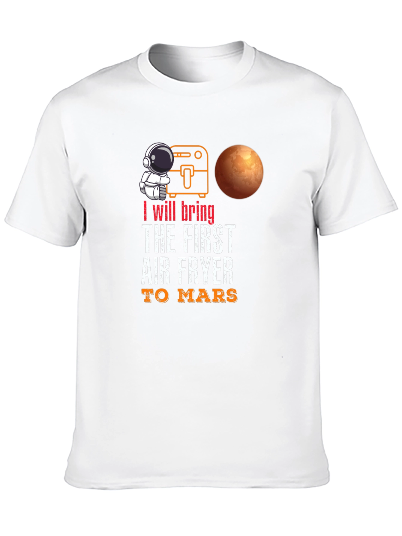 First Air Fryer to Mars Black T-Shirt