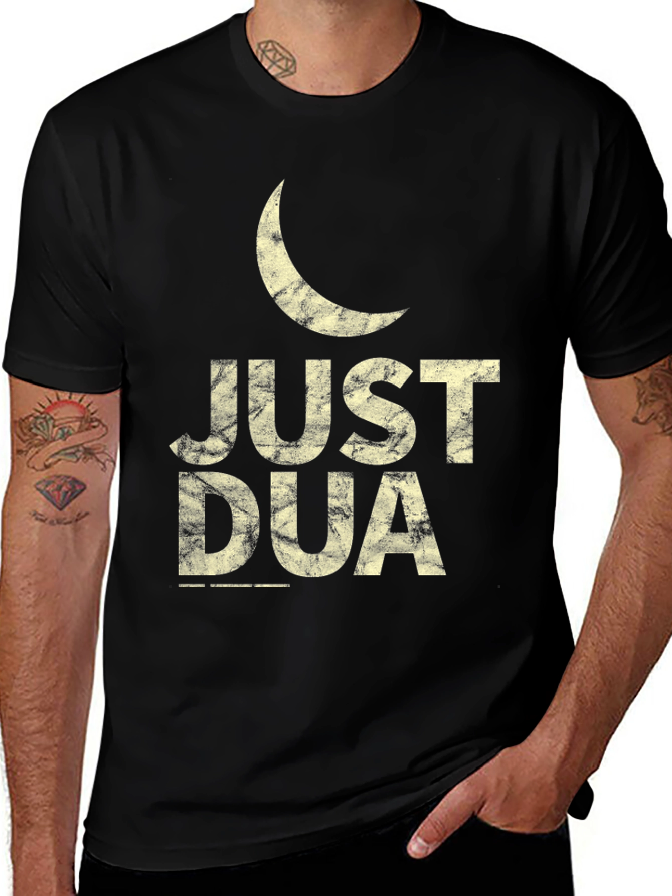 Just Dua Crescent Moon T-Shirt - Islamic Faith