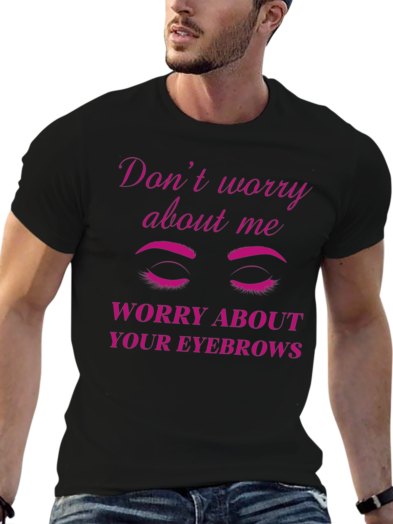 Funny Eyebrow Graphic T-Shirt - Sarcastic Womens Tee