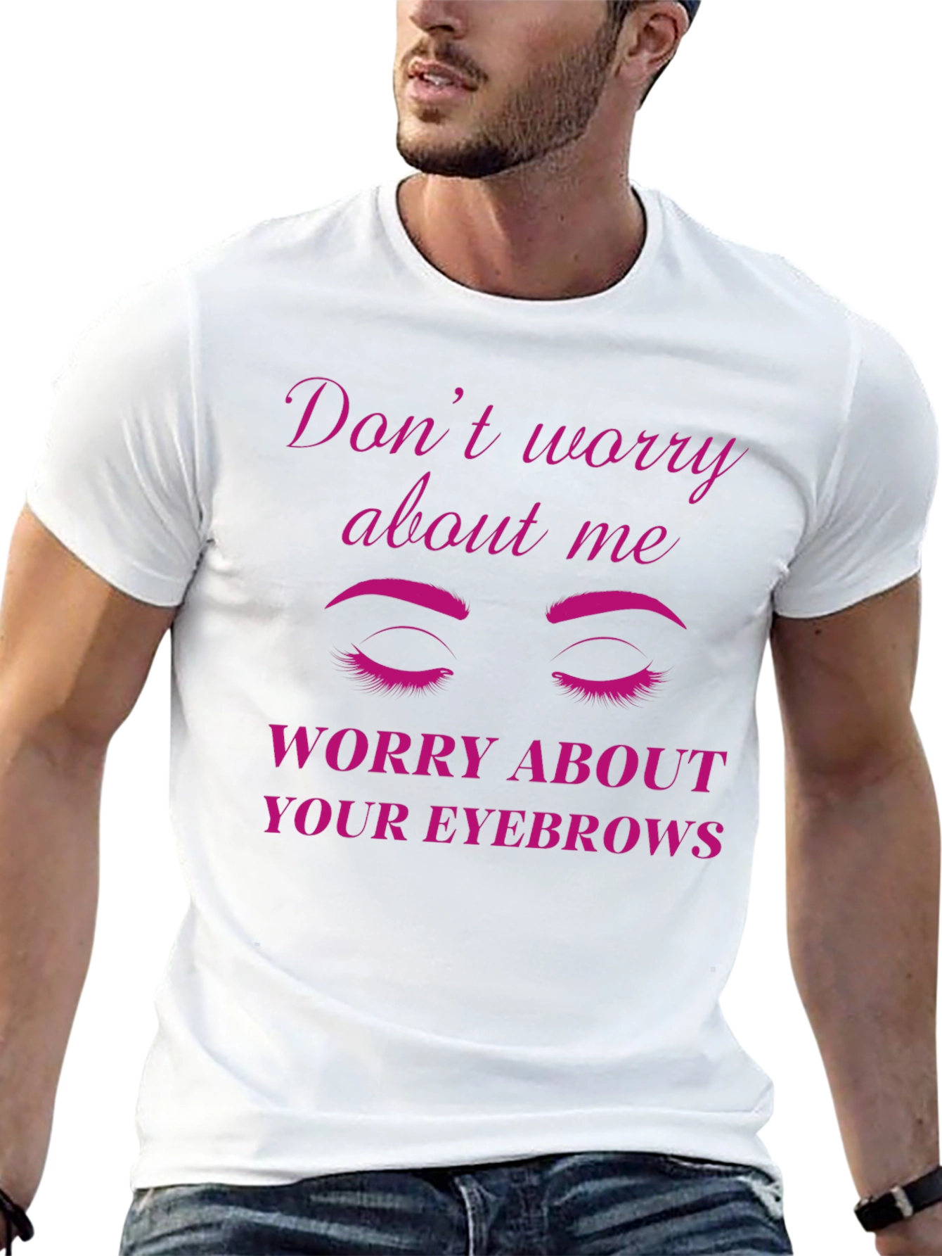 Funny Eyebrow Graphic T-Shirt - Sarcastic Womens Tee