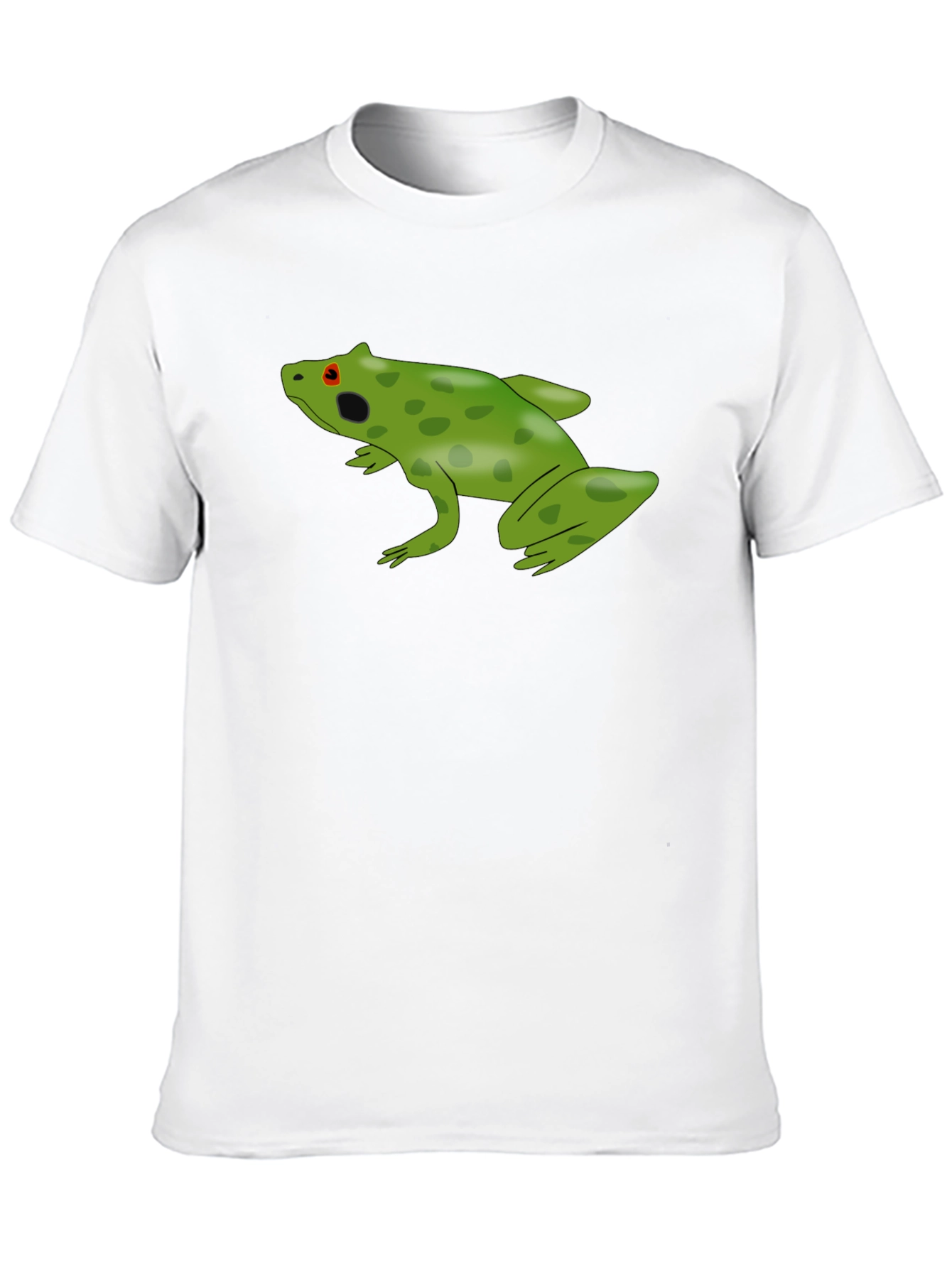 Frog Graphic Tee - Black Cotton Casual Shirt