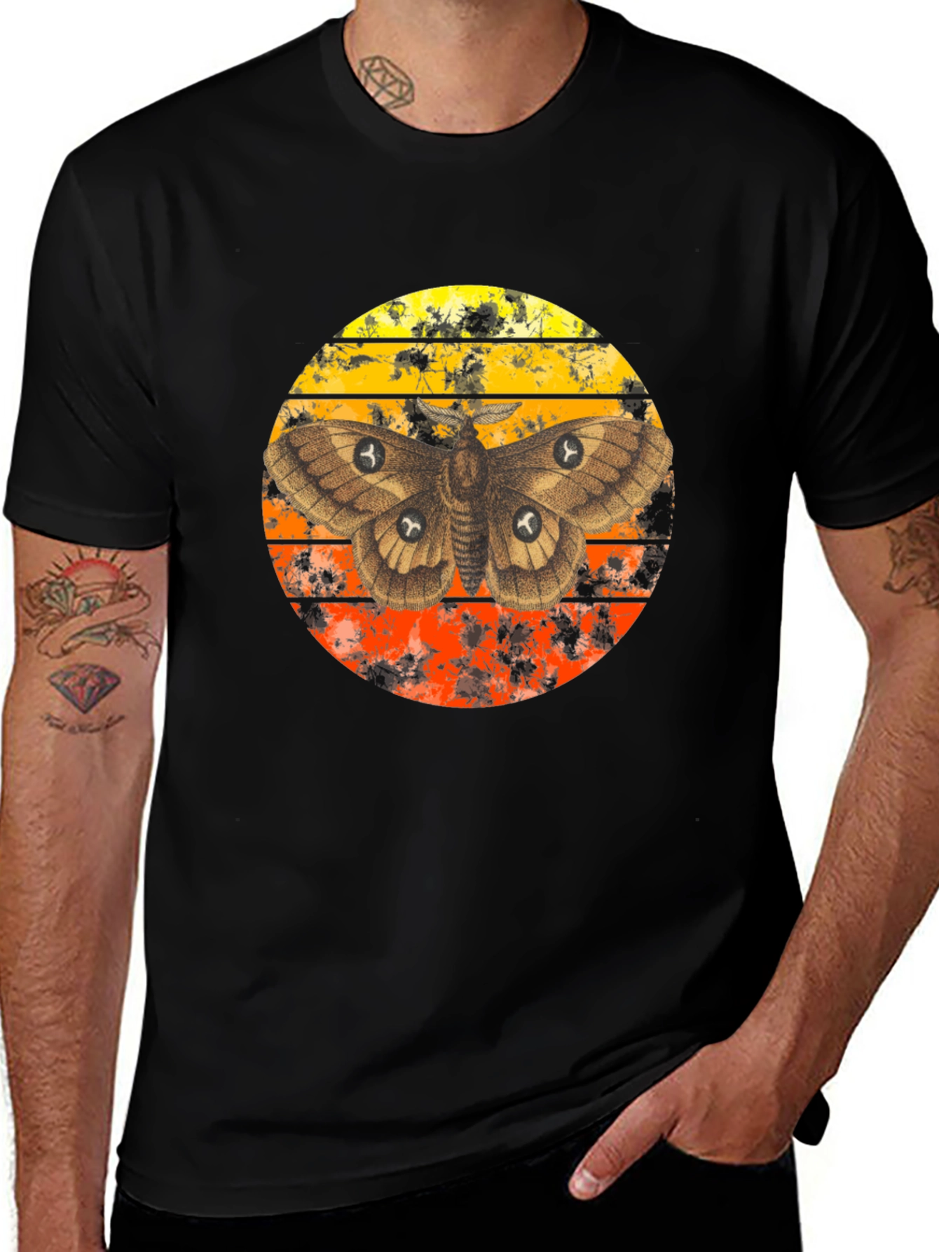 Moth Sunset Graphic T-Shirt