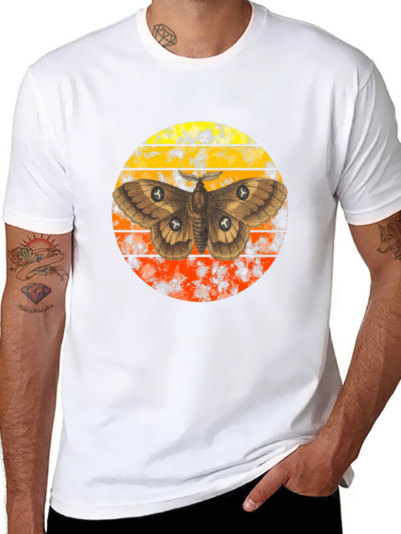 Moth Sunset Graphic T-Shirt