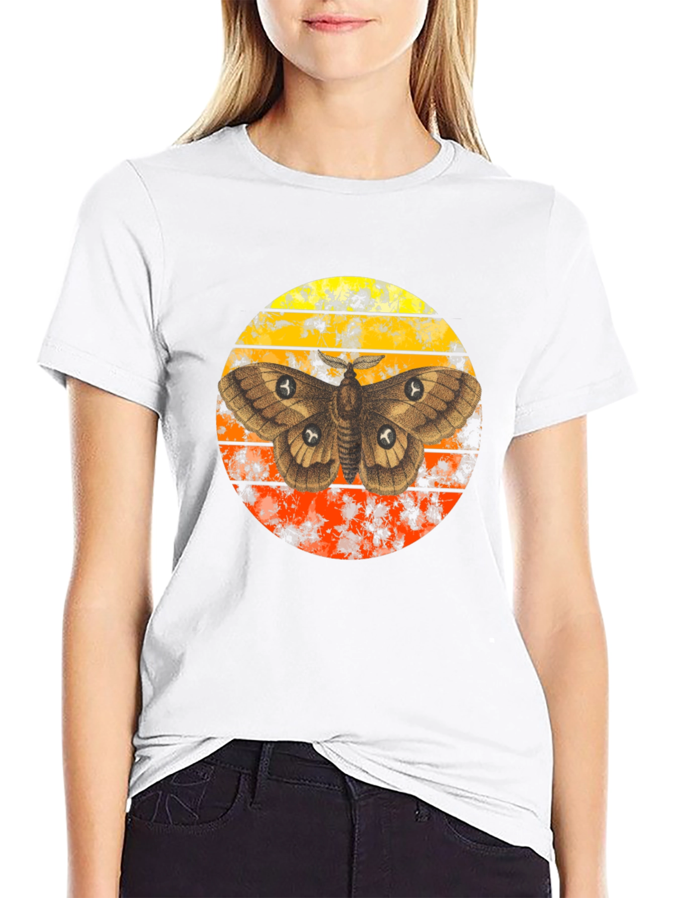 Moth Sunset Graphic T-Shirt