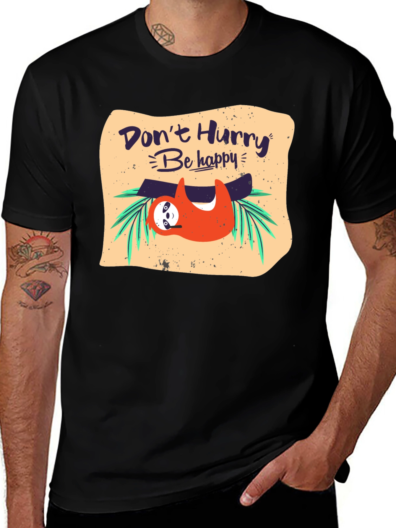 Dont Hurry Be Happy Sloth T-Shirt