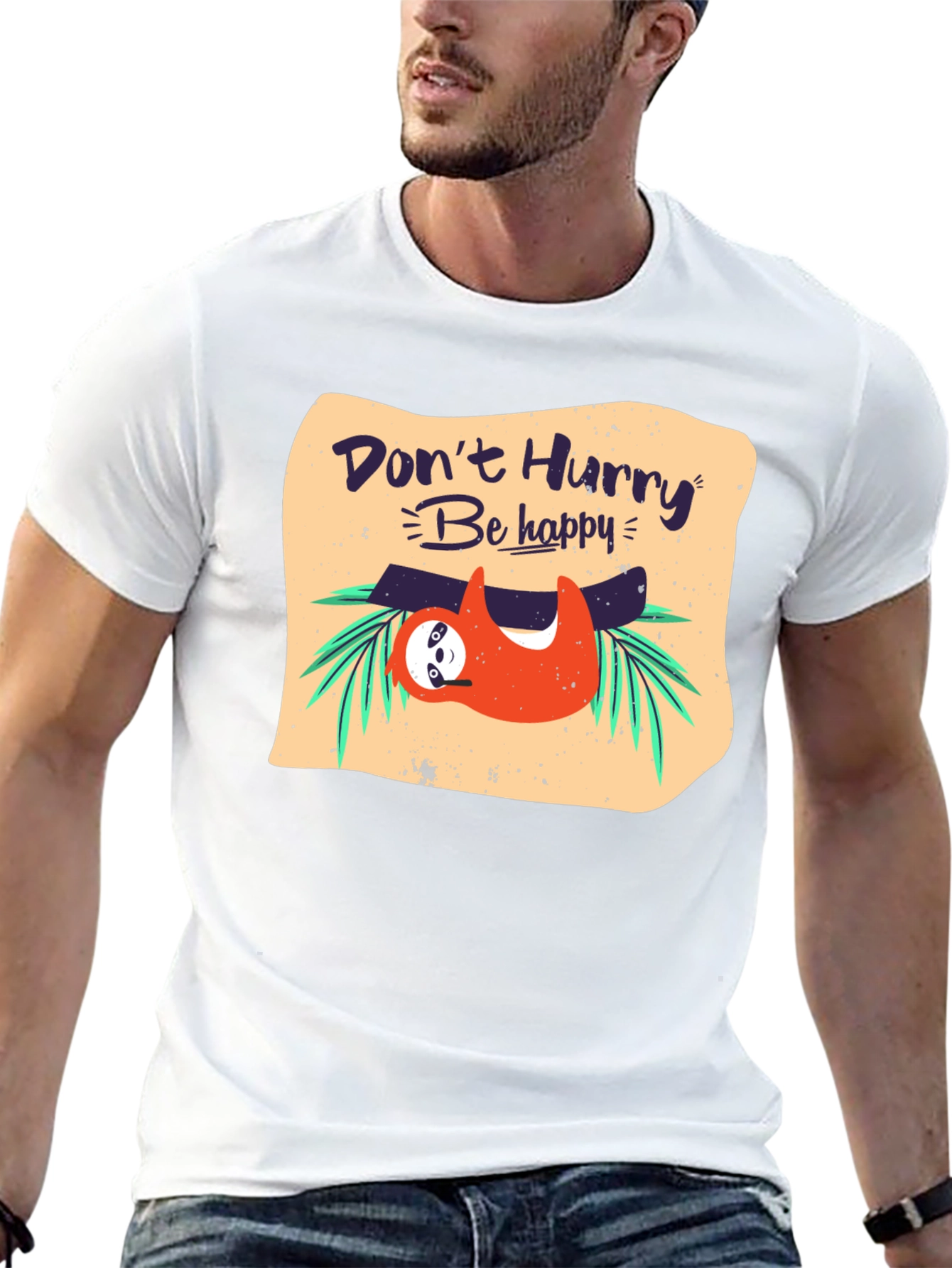 Dont Hurry Be Happy Sloth T-Shirt
