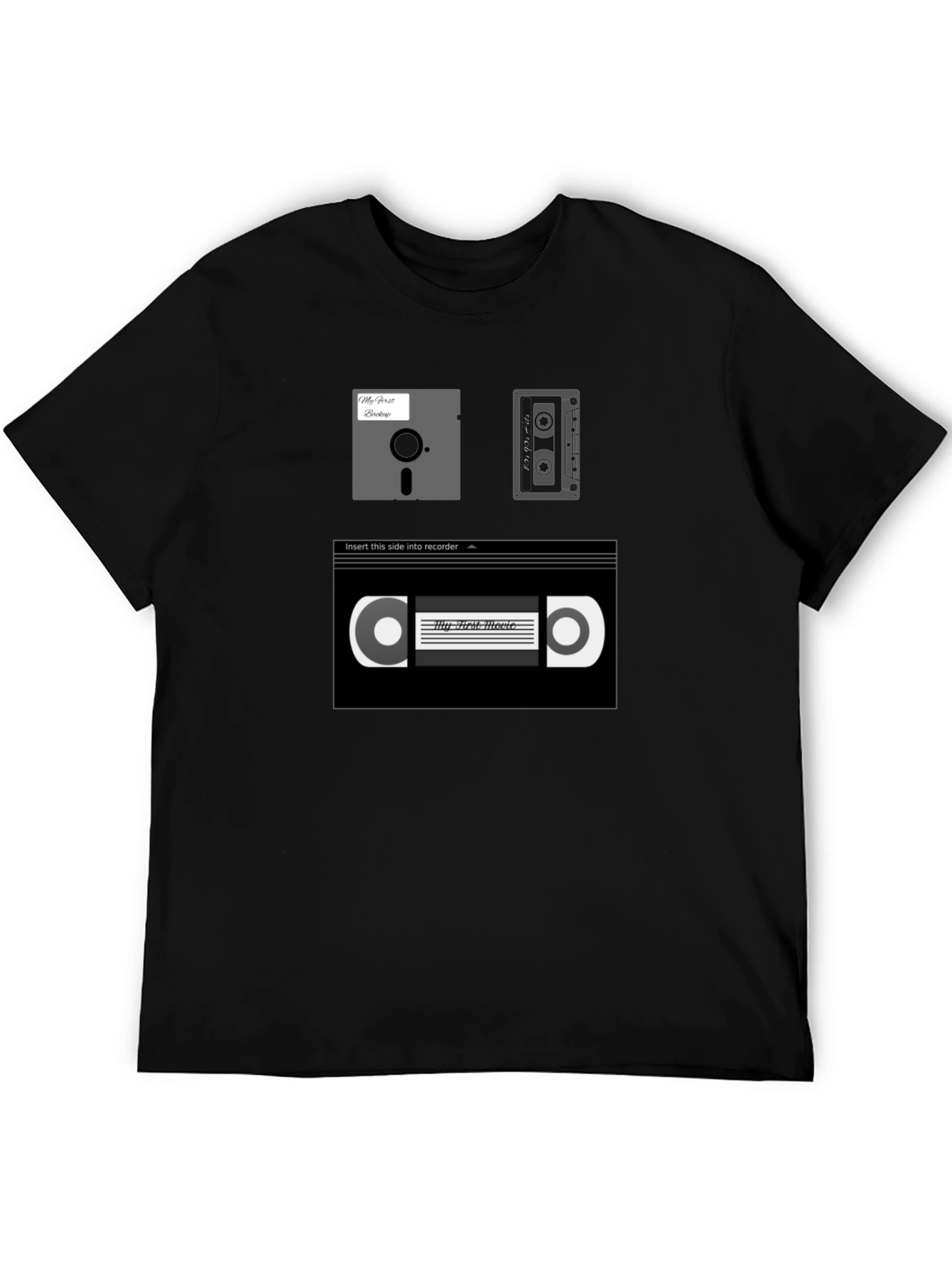 Retro Media Black T-Shirt