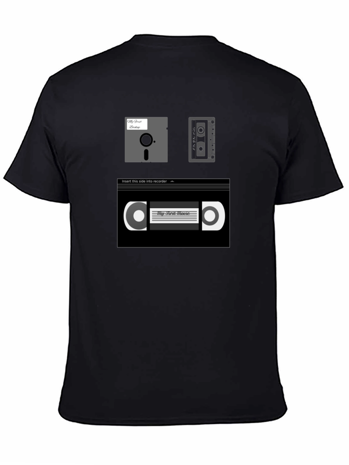 Retro Media Black T-Shirt