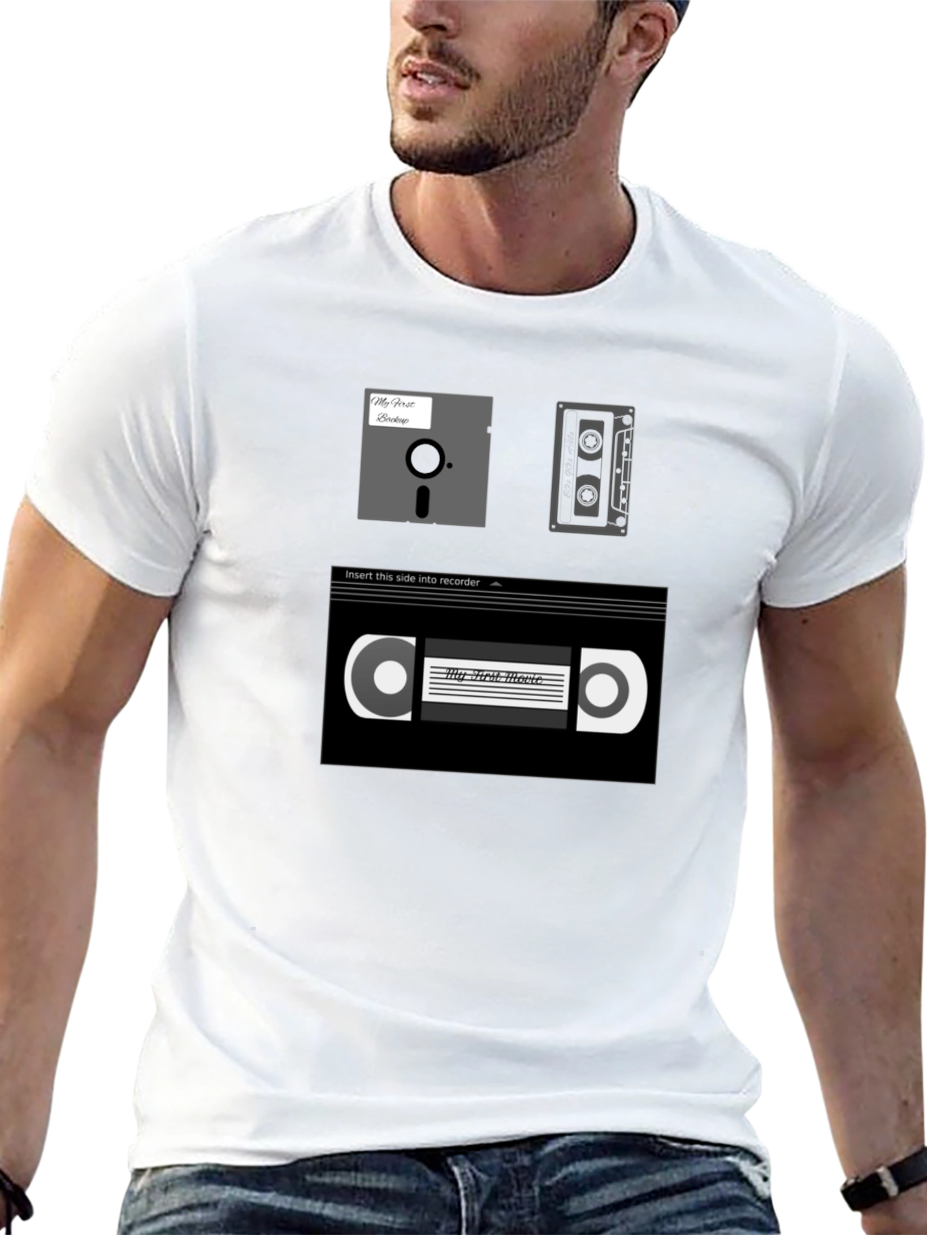 Retro Media Black T-Shirt
