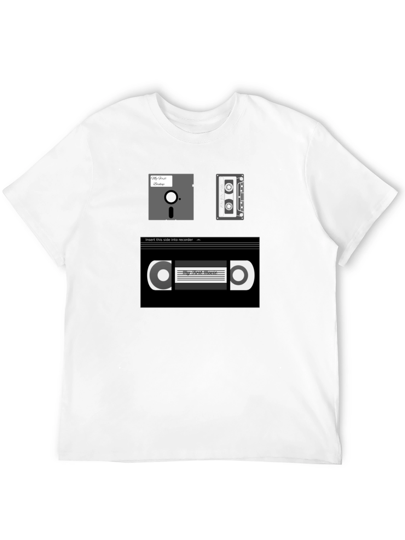 Retro Media Black T-Shirt
